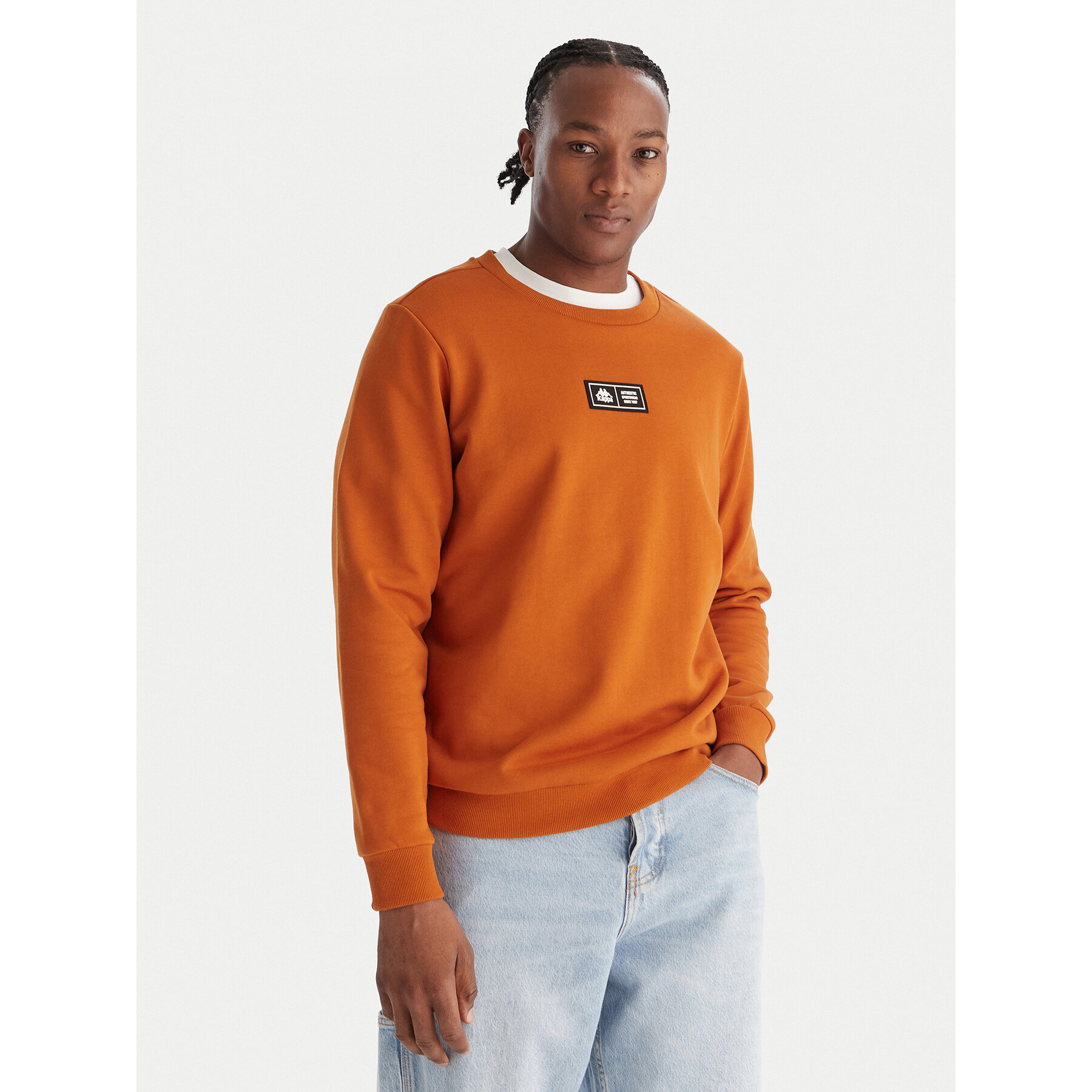 Kappa Majica dugih rukava Authentic Nymphe 321Y1MW Bež Comfort Fit