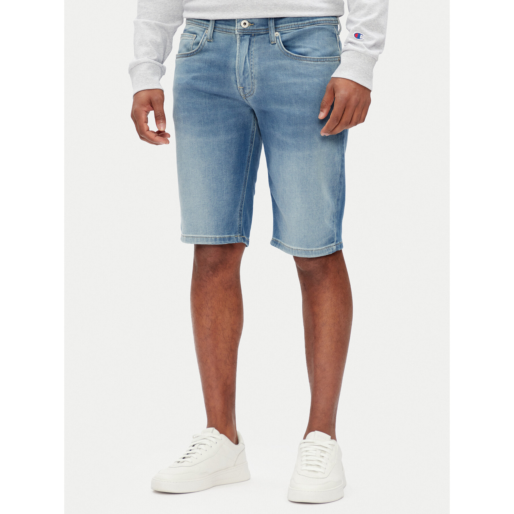Pepe Jeans Jeansshorts PM801075 Blau Slim Fit