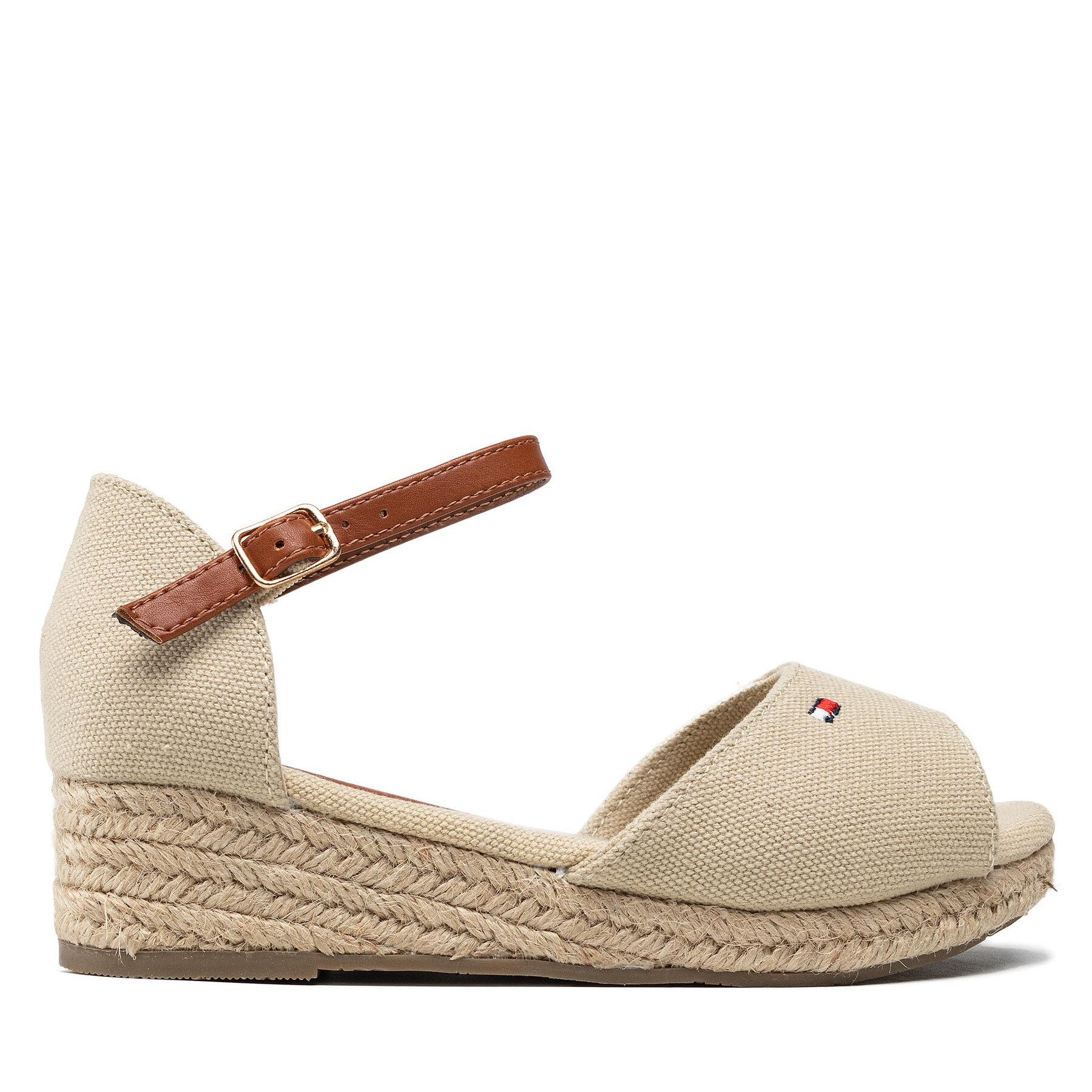 Tommy Hilfiger Εσπαντρίγιες Tommy Hilfiger Rope Wedge Sandal T3A7-32185-0048 M Μπεζ