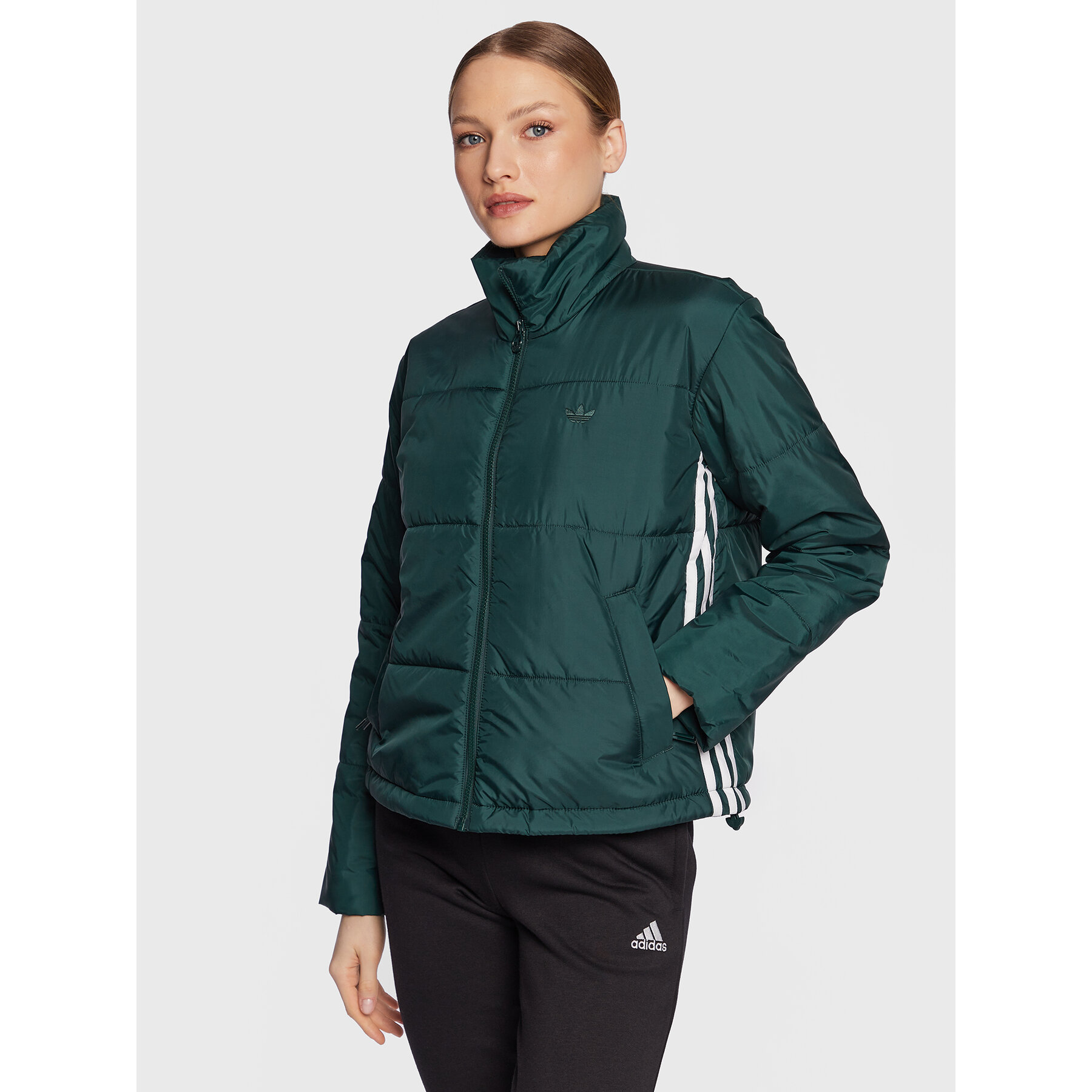adidas Übergangsjacke HK5254 Grün Loose Fit