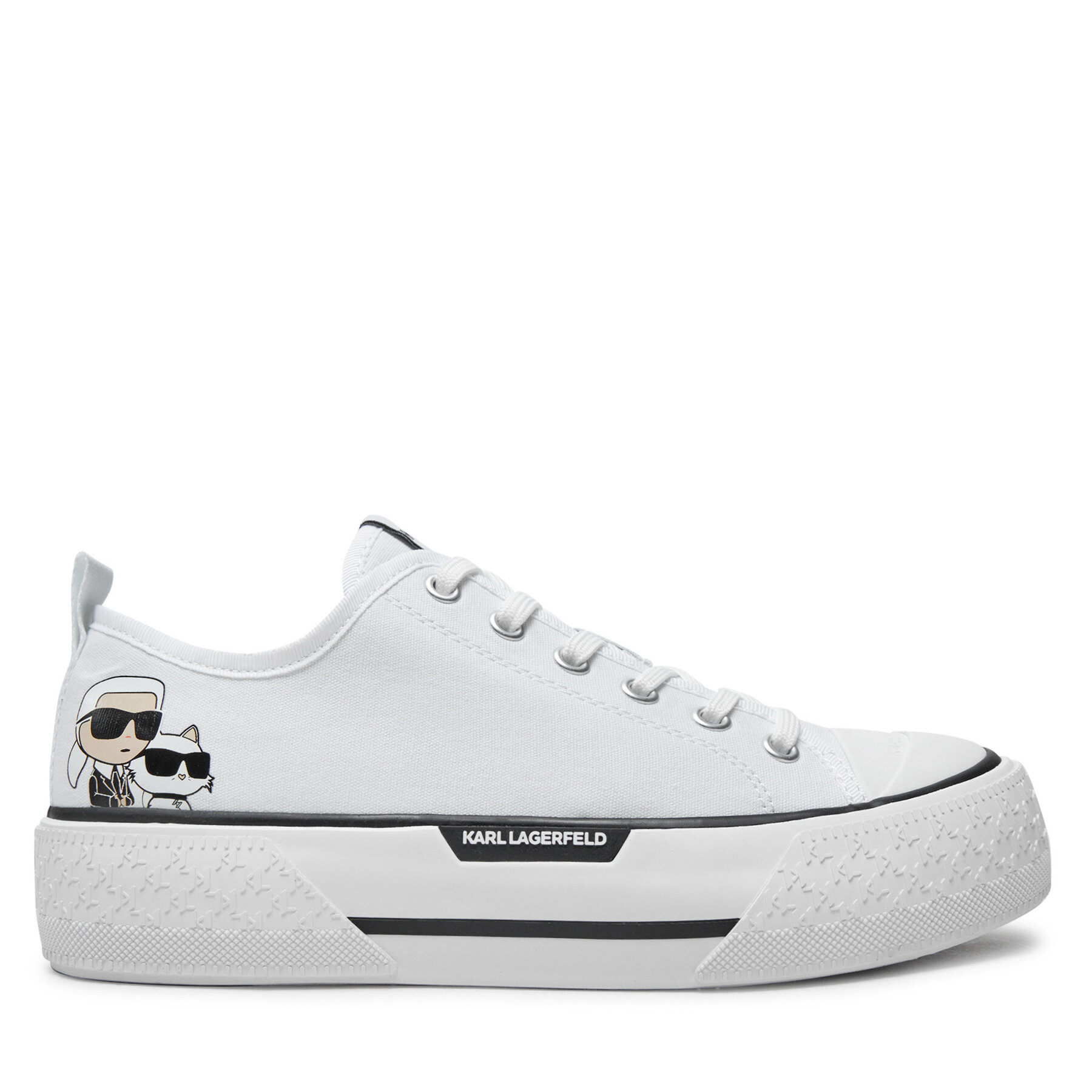 Tygskor KARL LAGERFELD KL60614 Vit