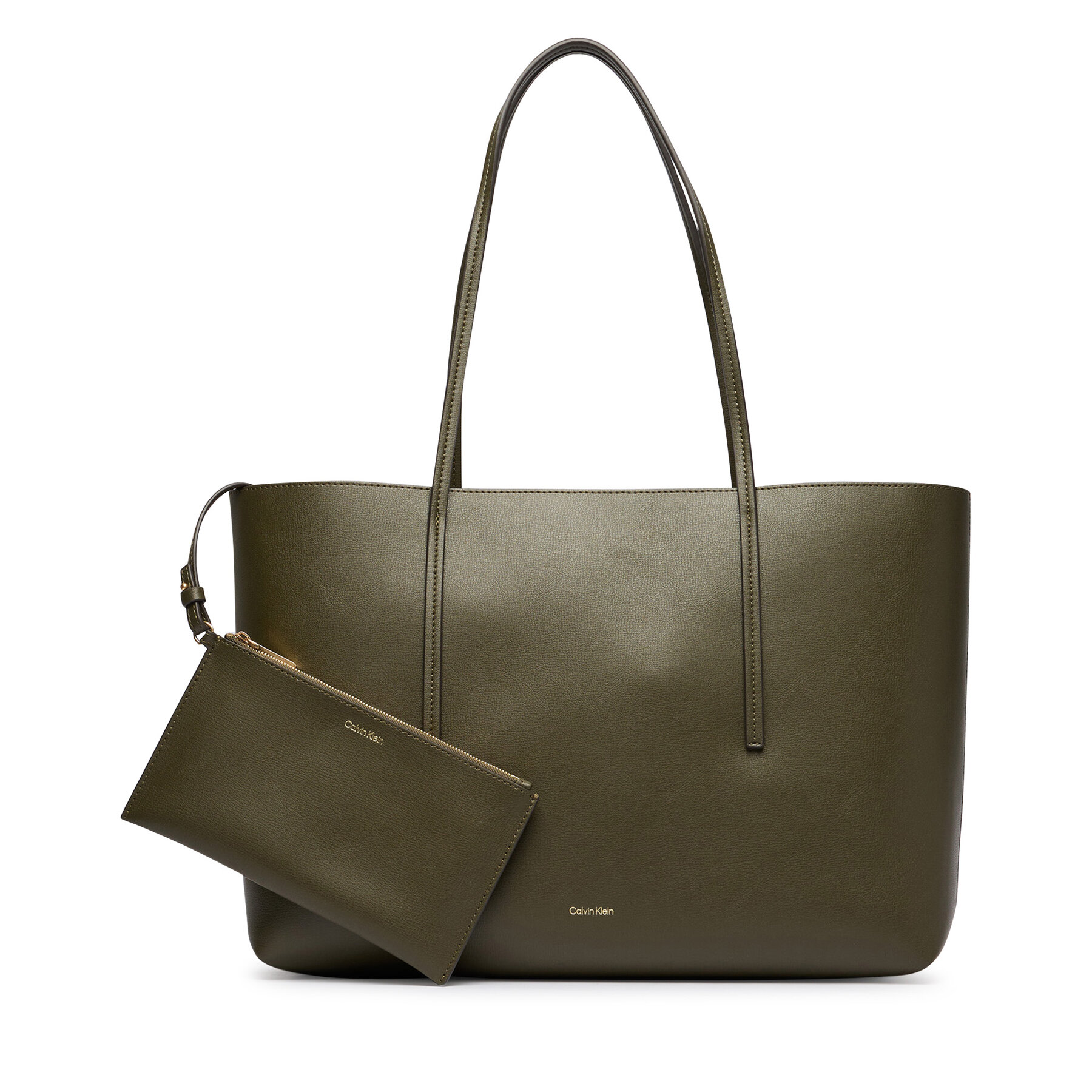 Дамска чанта Calvin Klein Foil Logo Tote W/Pouch LV04F3274G Тъмнозелен