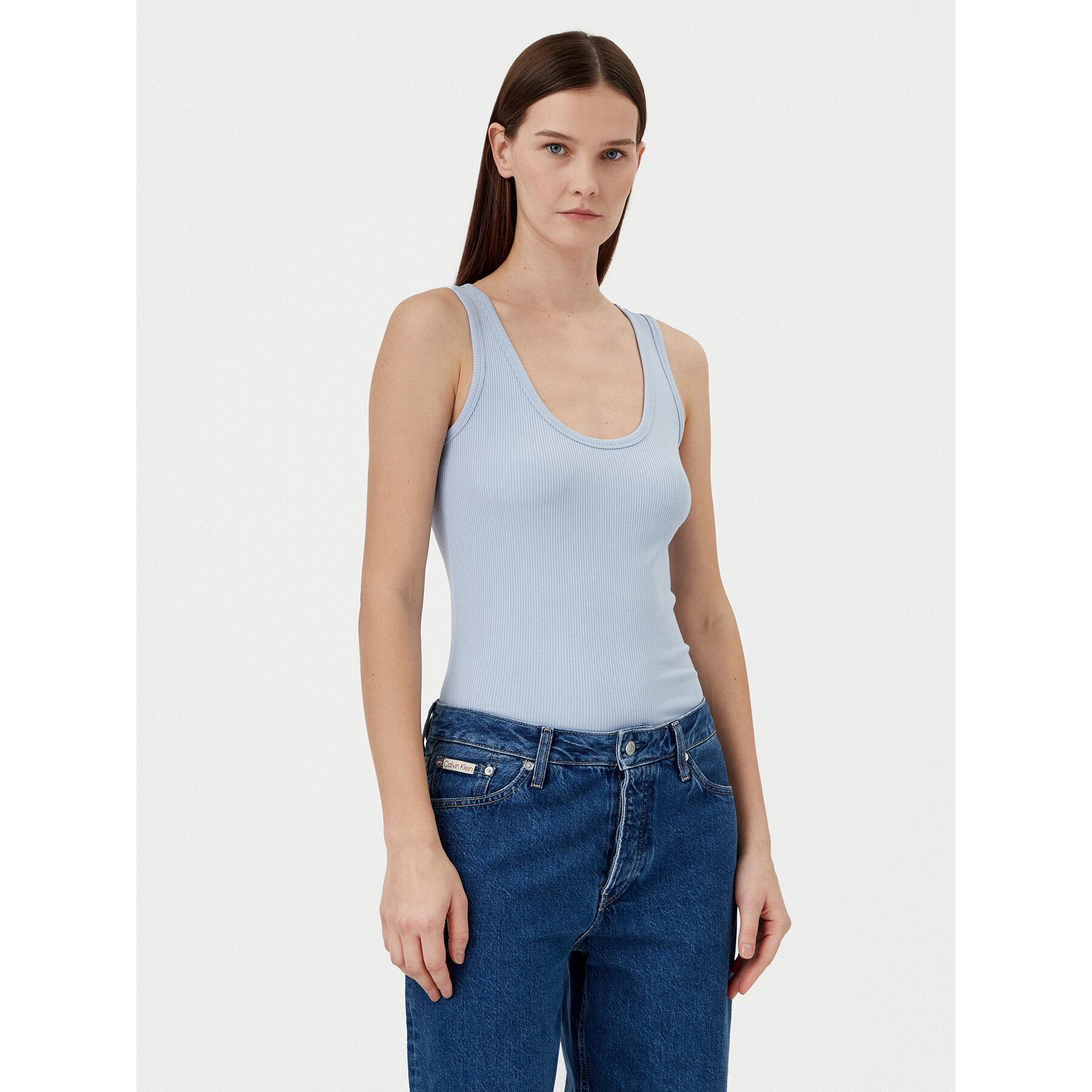 Calvin Klein Felső K20K208246 Kék Slim Fit