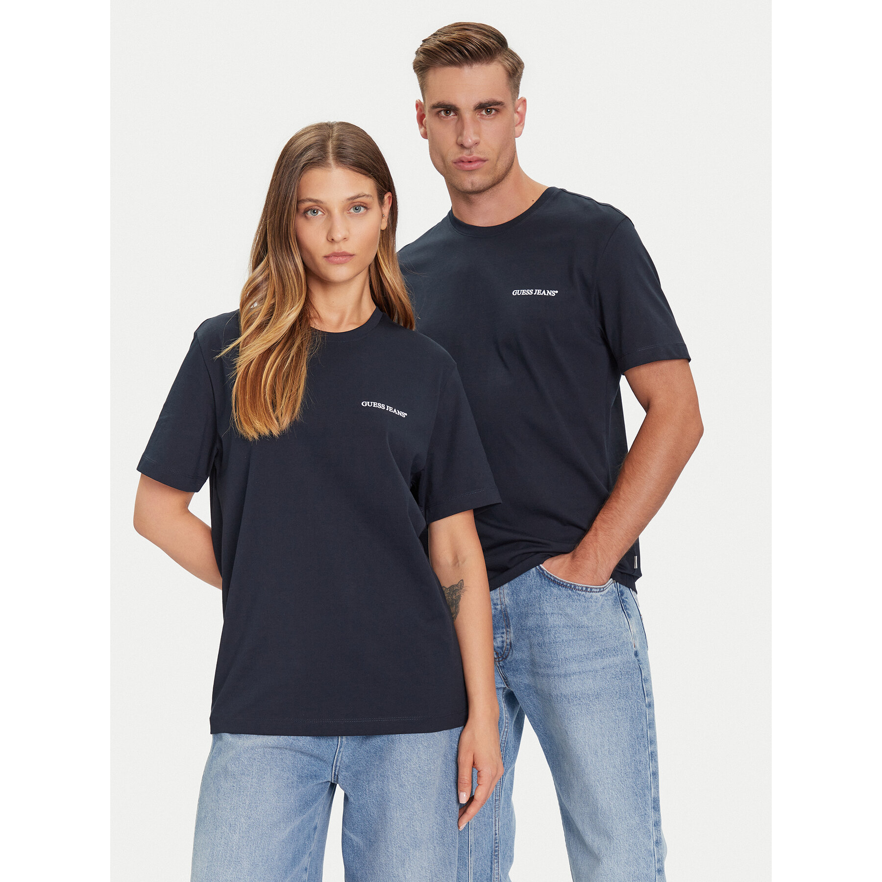 Guess Jeans Marškinėliai M5BI78 K8FQ4 Tamsiai mėlyna Regular Fit