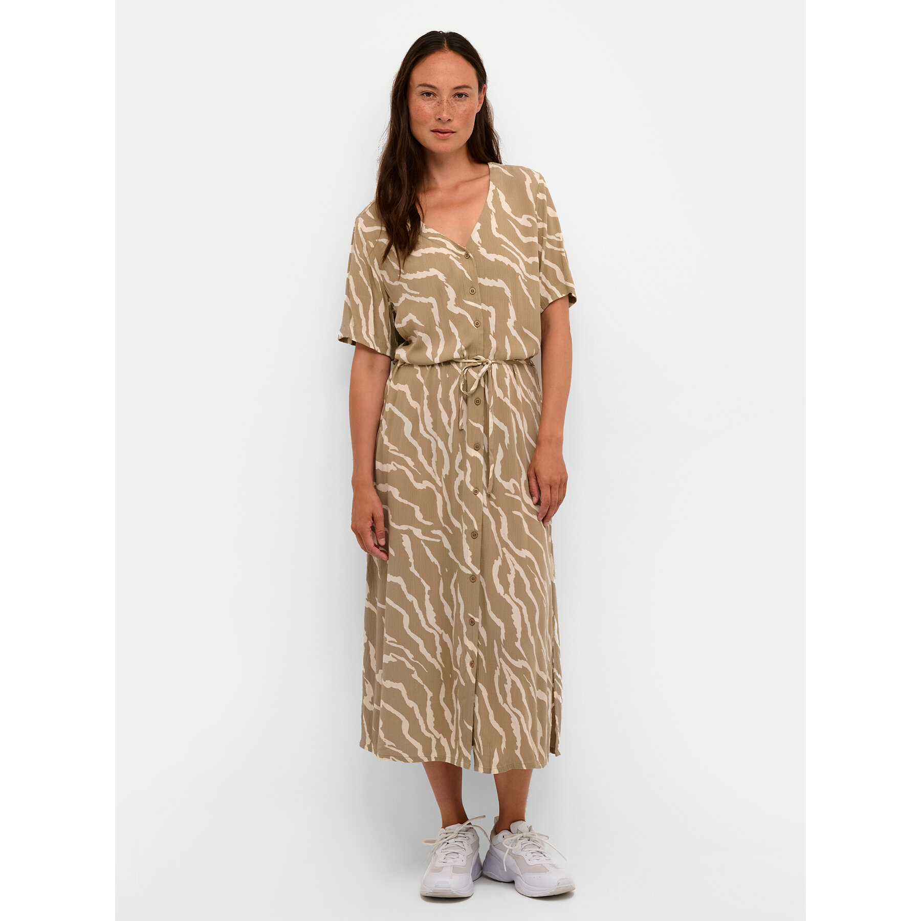 Kaffe Hemdkleid Tara 10507379 Beige Regular Fit