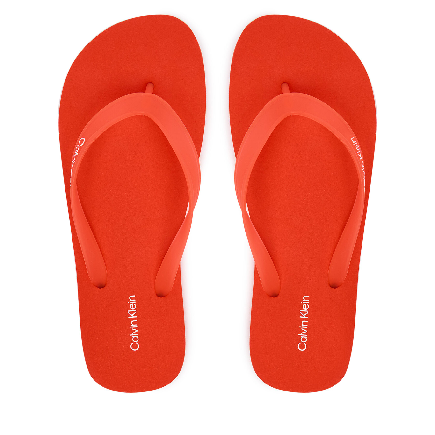 Žabky Calvin Klein Logo Strap HM0HM02105 Oranžová