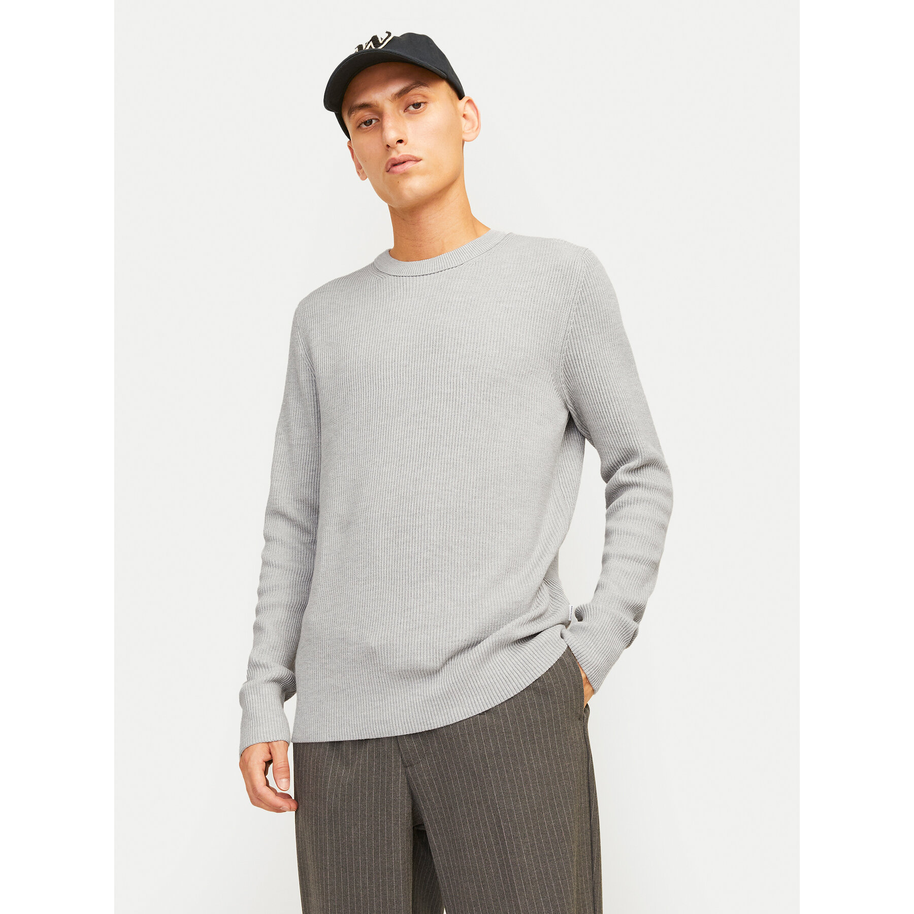 Jack & Jones Pullover Perfect 12257771 Grau Regular Fit