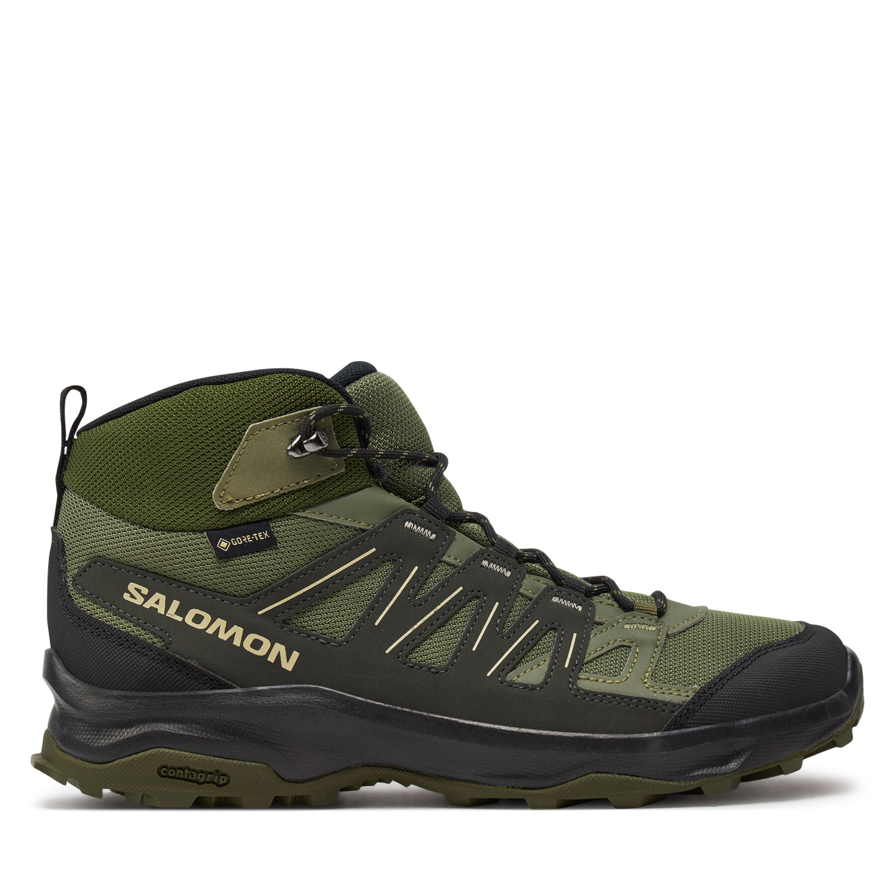 Pánske Trekingová obuv Salomon, Rozmer: 48, Zelená, Grivola Mid Gore-Tex L47606400