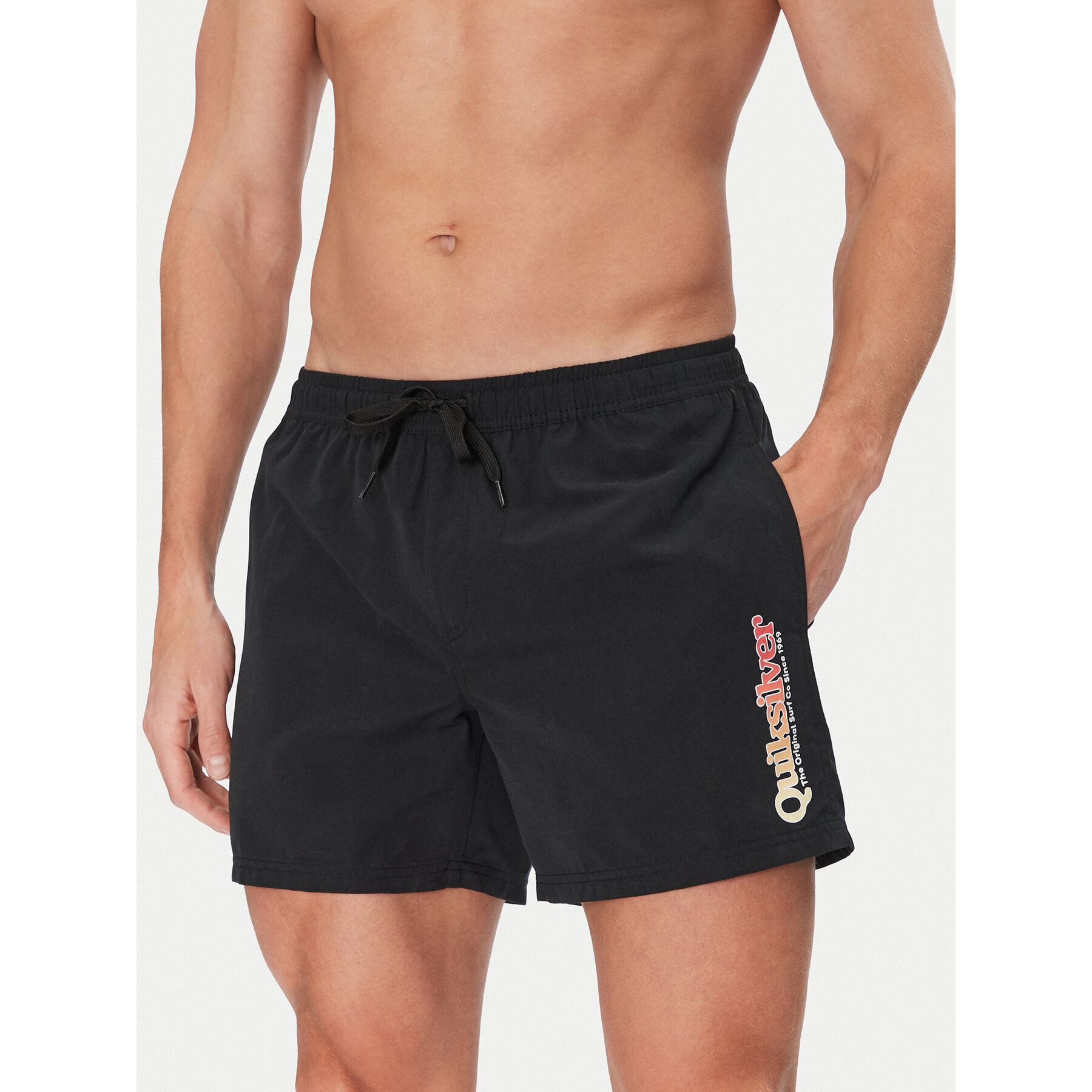 Quiksilver Badeshorts Spl Fineline Volley 15 EQYJV04141 Schwarz Regular Fit