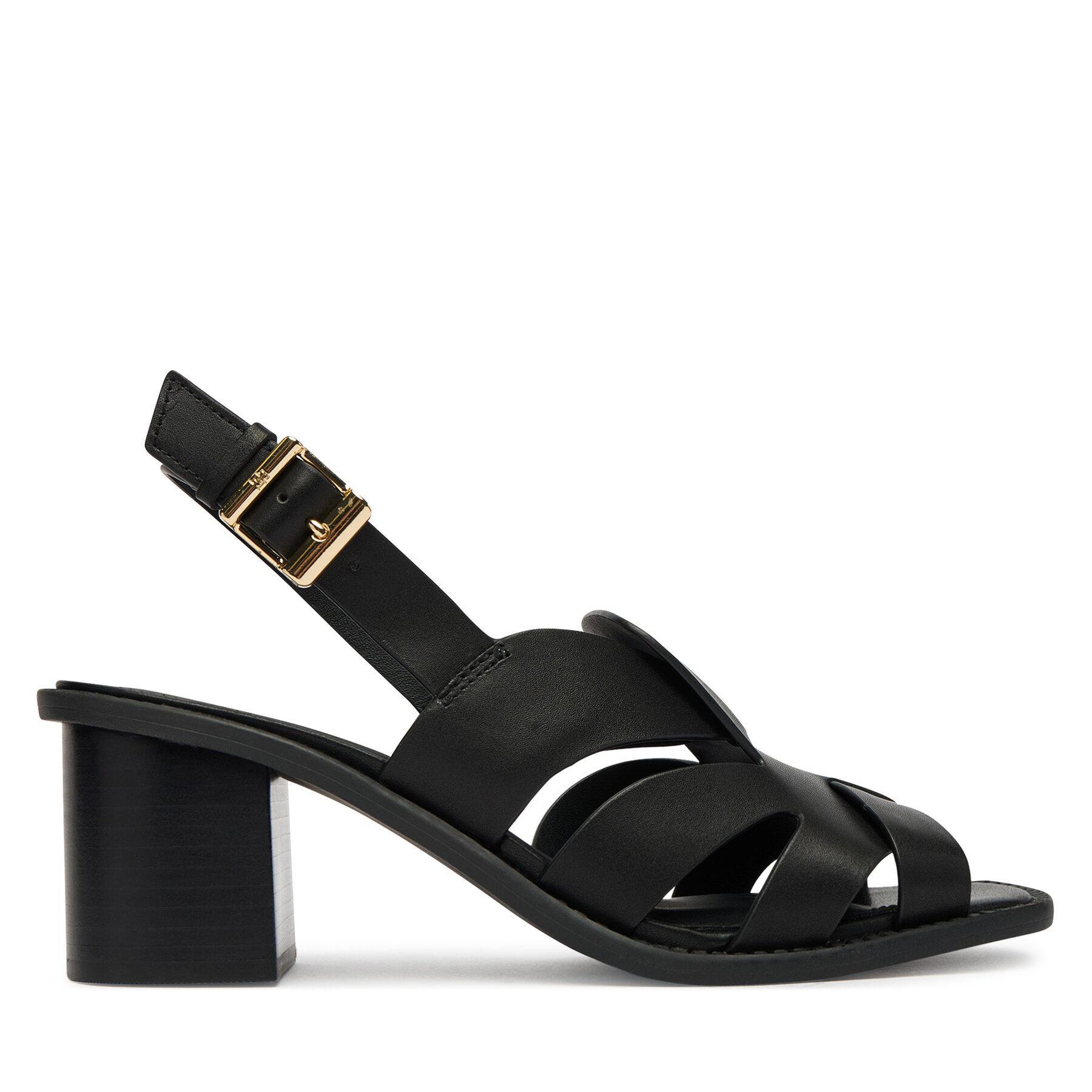 Sandali Tommy Hilfiger Cross Blocked Heel Sandal FW0FW09135 Nero