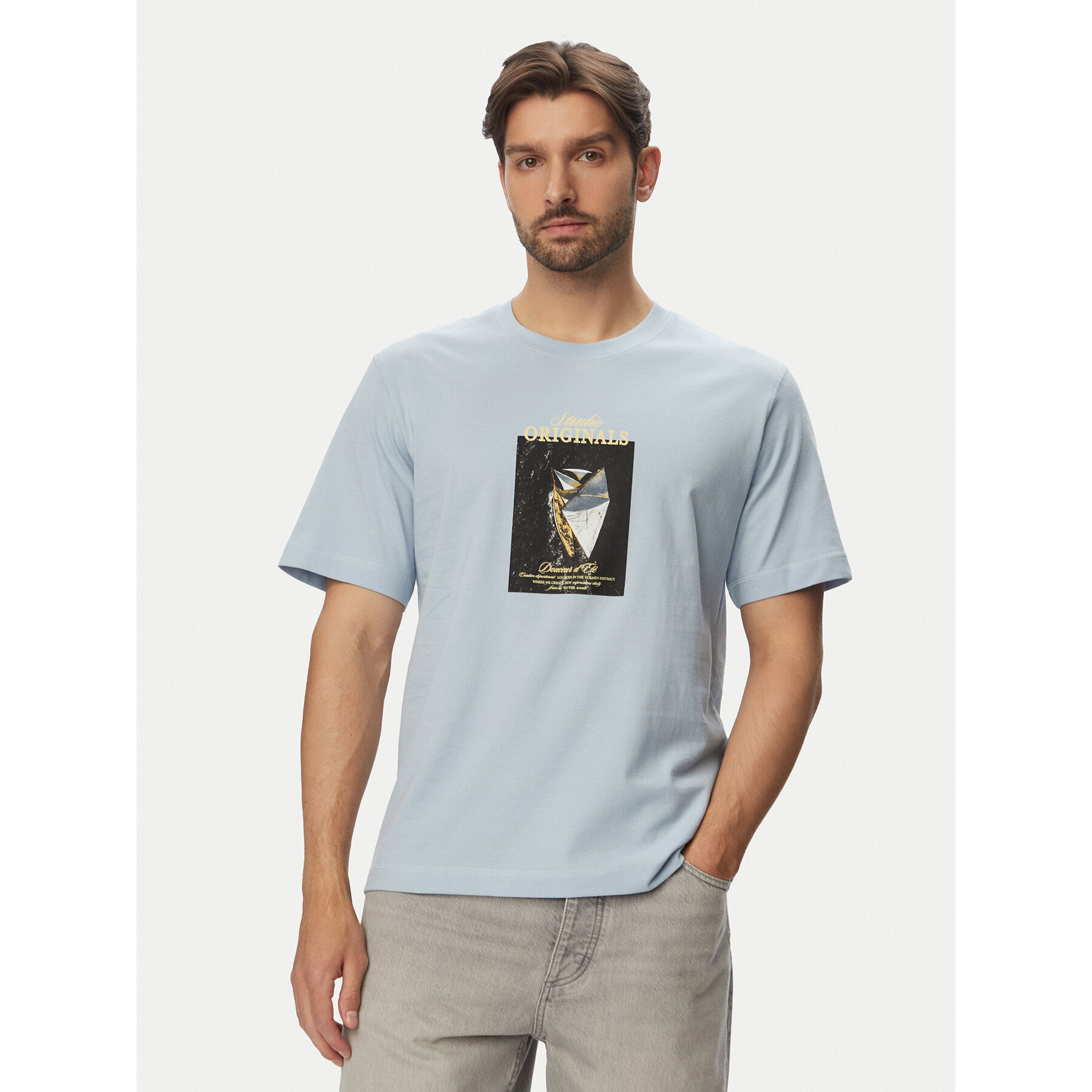 Jack & Jones T-shirt Norrebro Photo 12291022 Plava Regular Fit