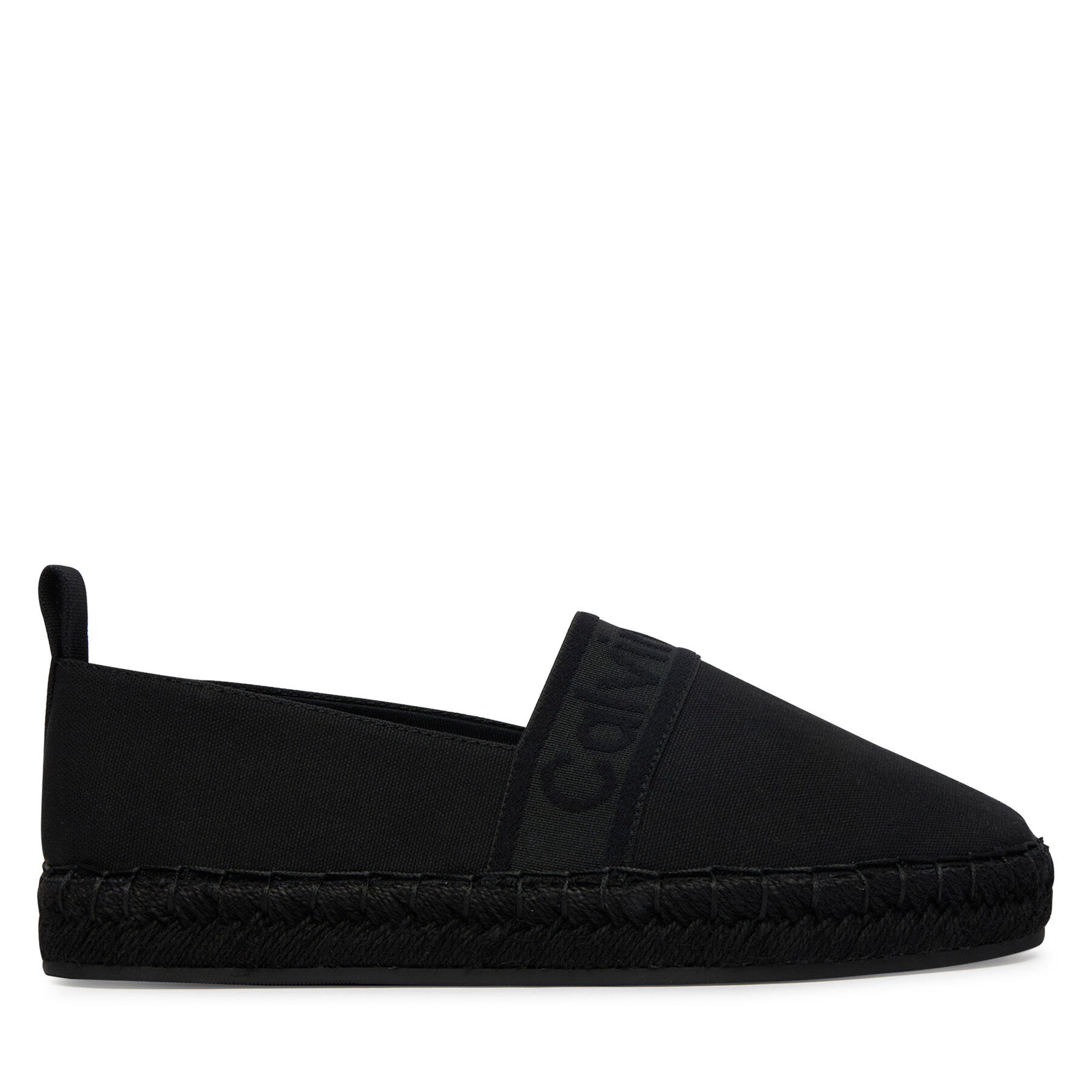 Espadrilky Calvin Klein Oblique Espadrille Webbing HW0HW02934 Čierna