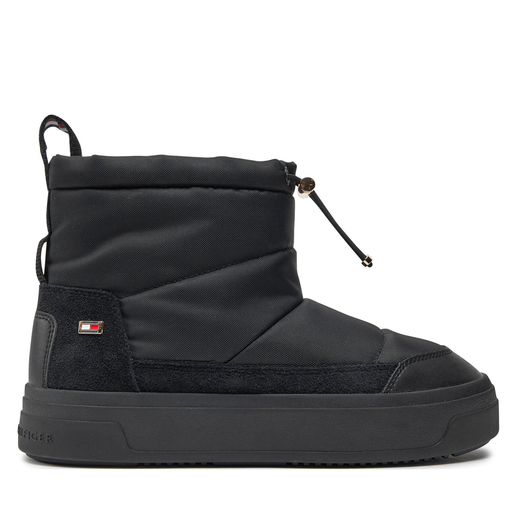 Vinterskor Tommy Hilfiger Flag Nylon Mini Snowboot FW0FW08334 Svart