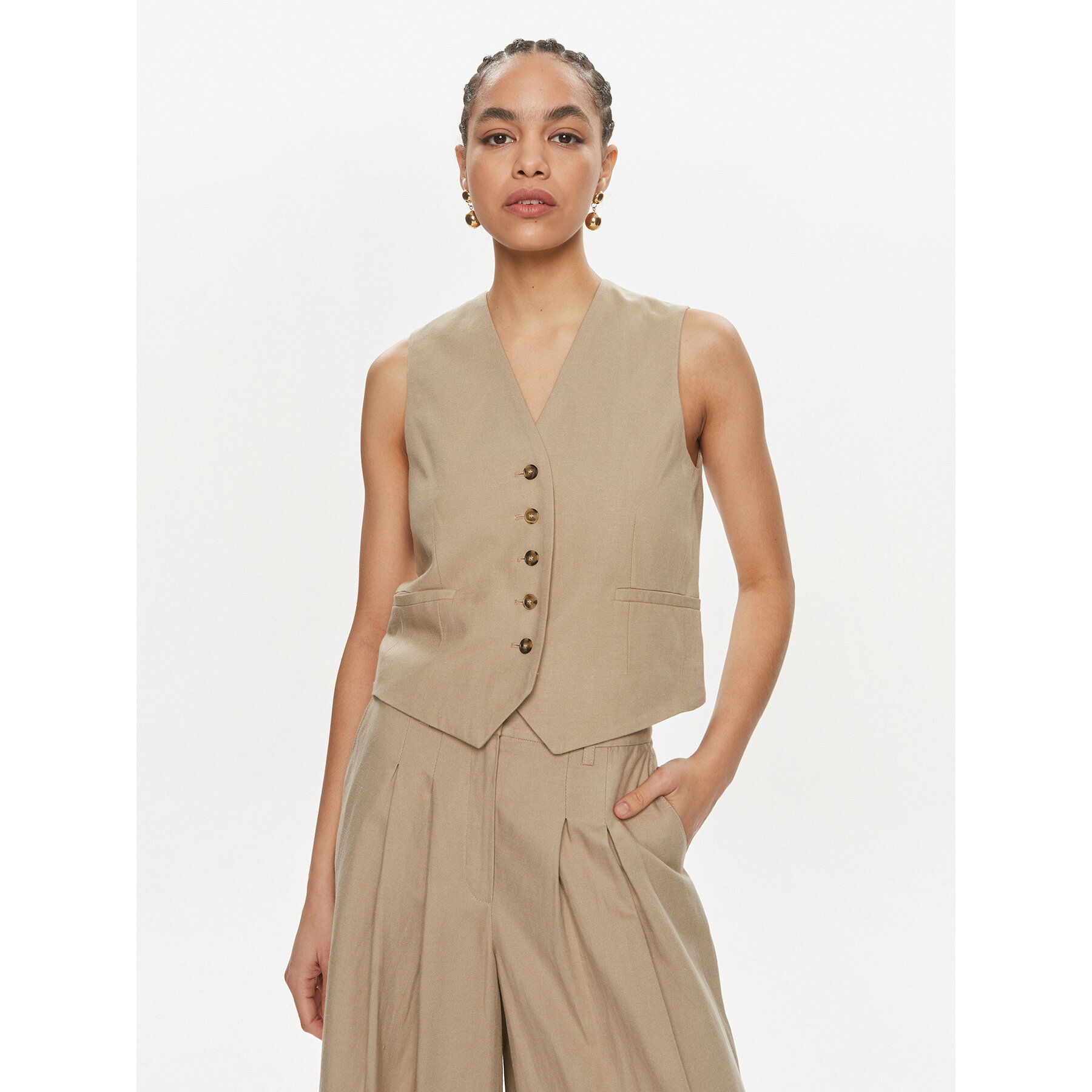 Herskind Weste Mister 5113840 Beige Regular Fit
