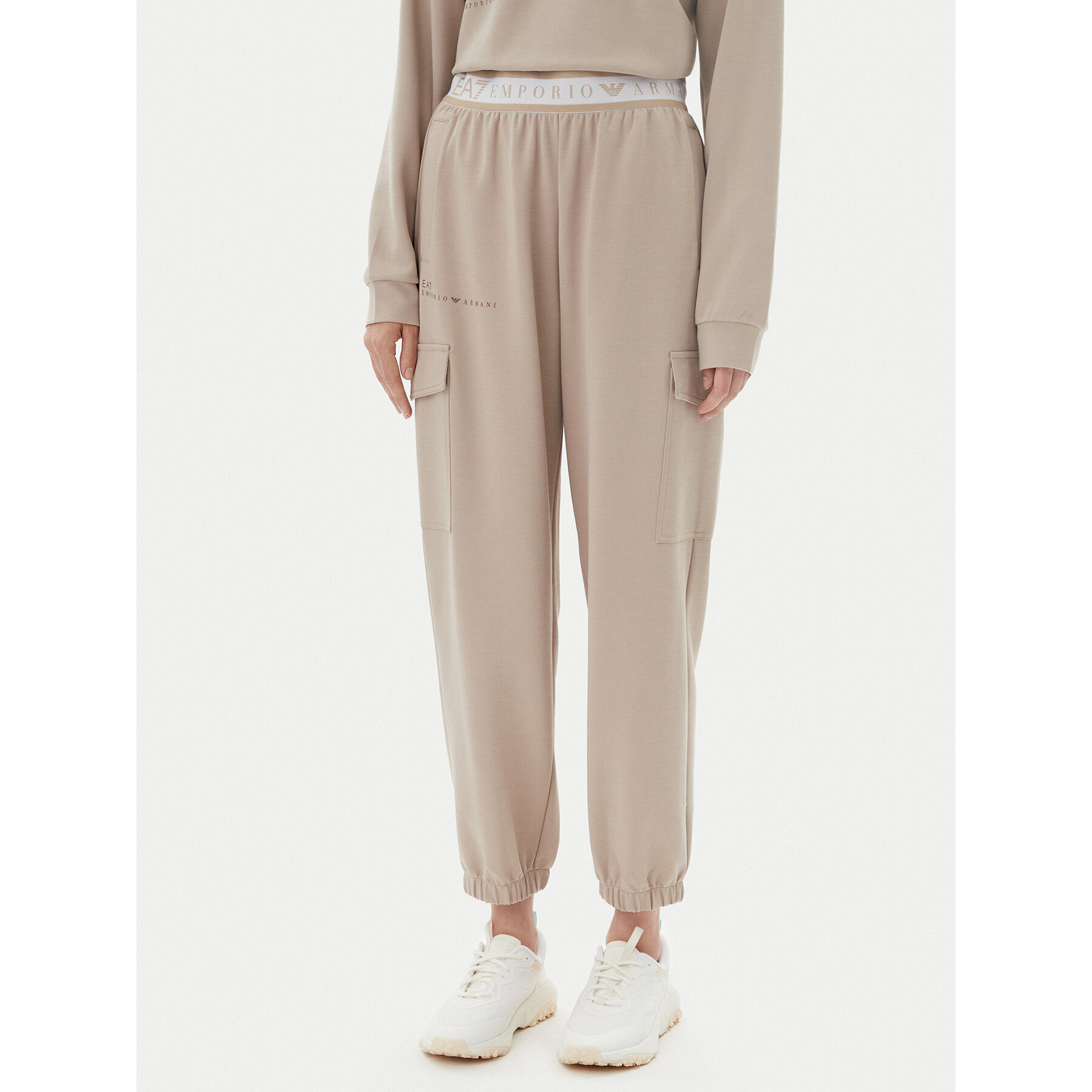 EA7 Emporio Armani Jogginghose 7W000282 AF12501 U6155 Beige Loose Fit