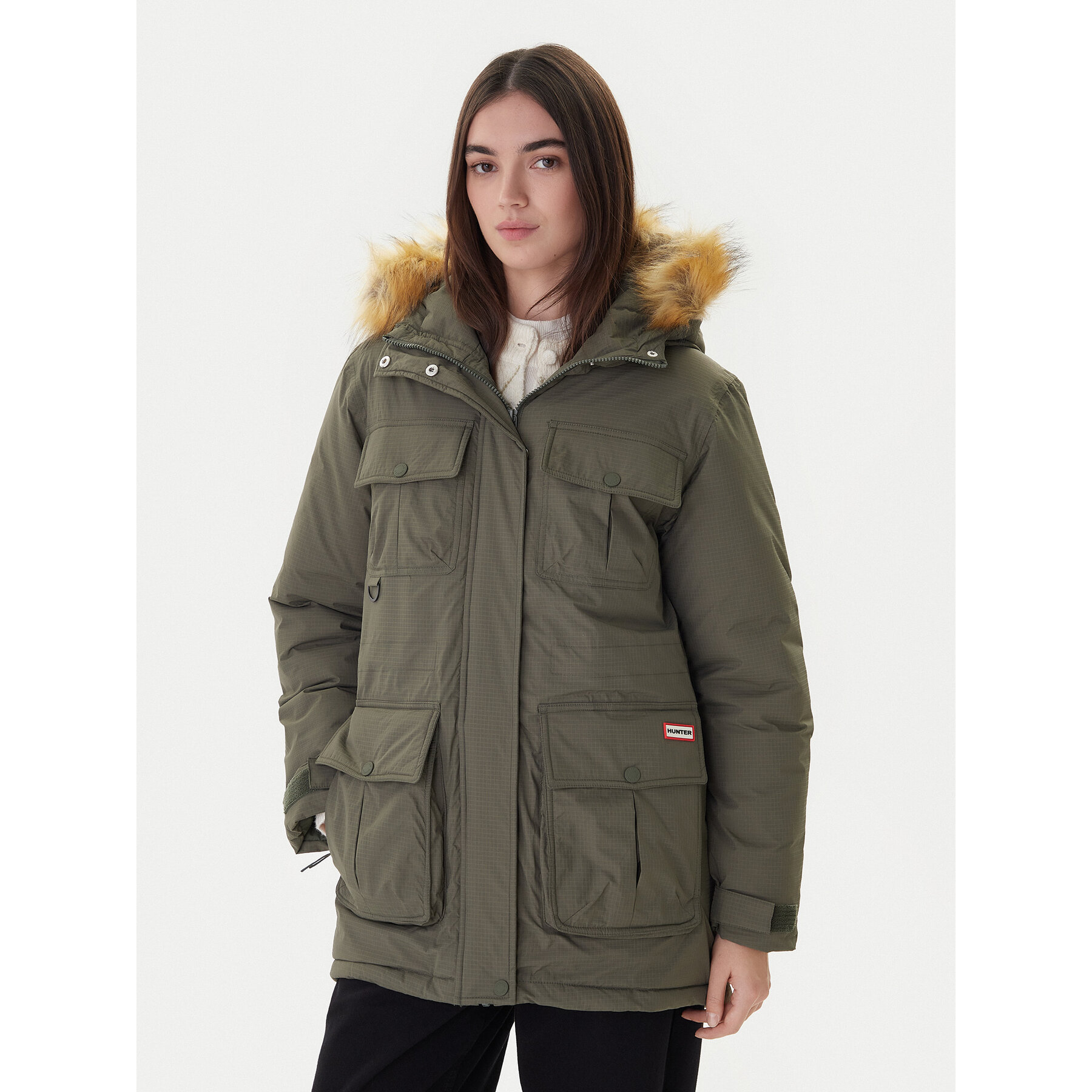 Hunter Parka Glyder HARW0014252 Grün Regular Fit
