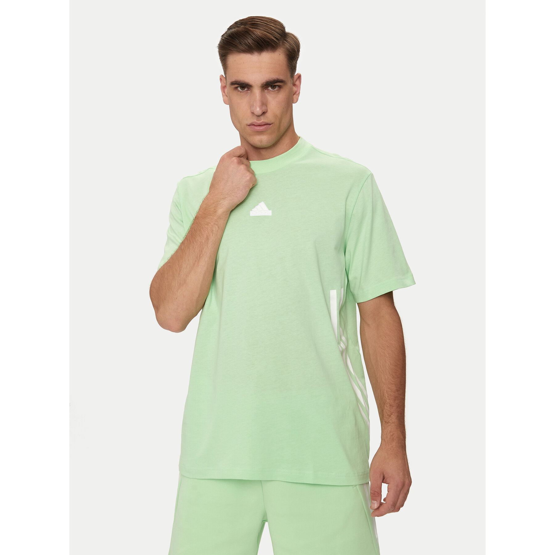 adidas Póló Future Icons 3-Stripes IR9169 Zöld Loose Fit