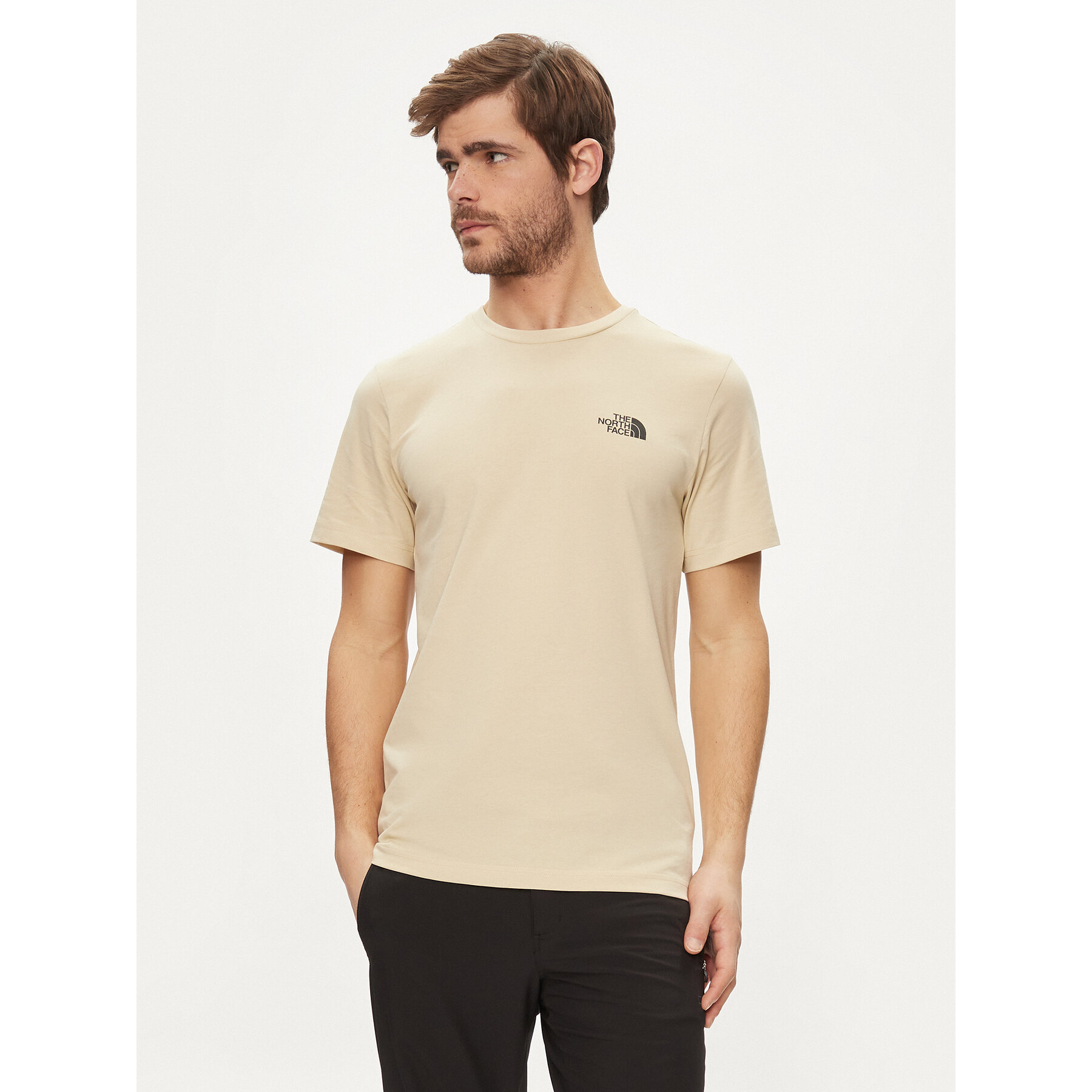 The North Face T-shirt Simple Dome NF0A87NG Beige Regular Fit