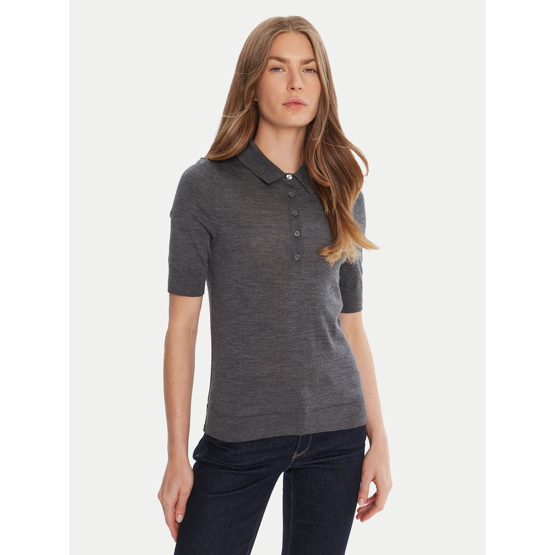 BOSS Polo majica Fidenka 50545015 Siva Regular Fit