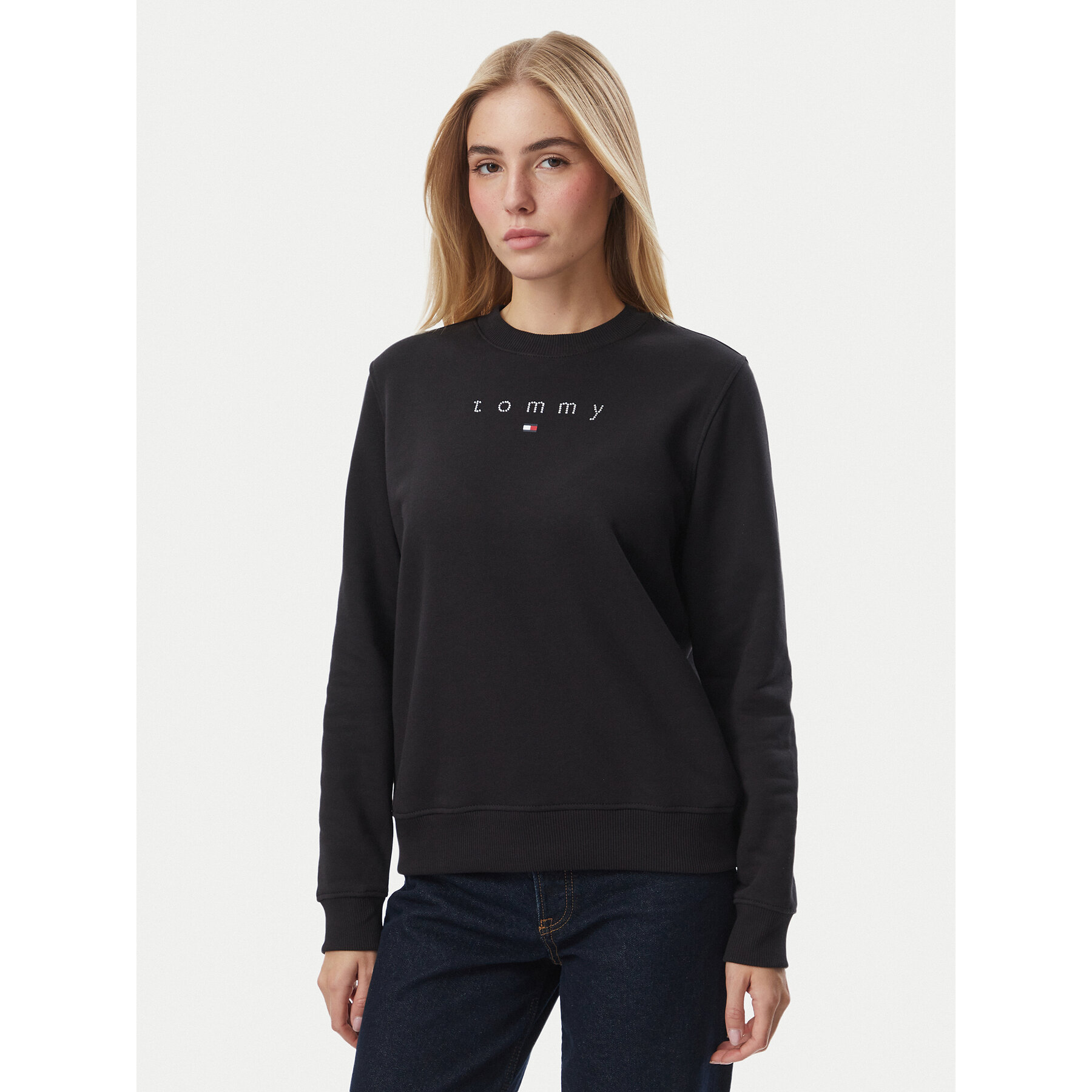 Tommy Jeans Sweatshirt DW0DW23403 Schwarz Regular Fit
