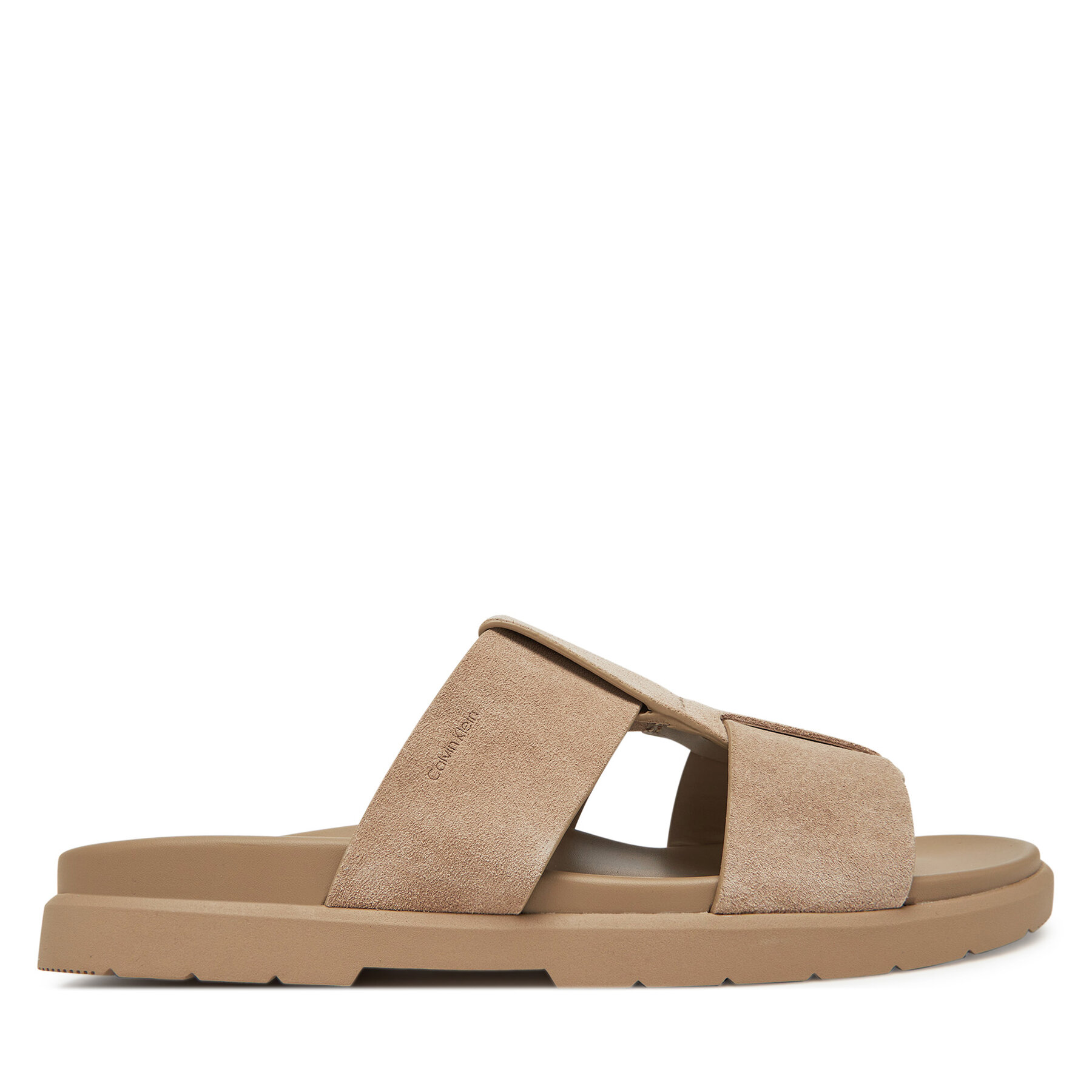 Herren Pantoletten Calvin Klein, Schuhgröße 45, Braun, Lug Sandal Double T Su HM0HM01800