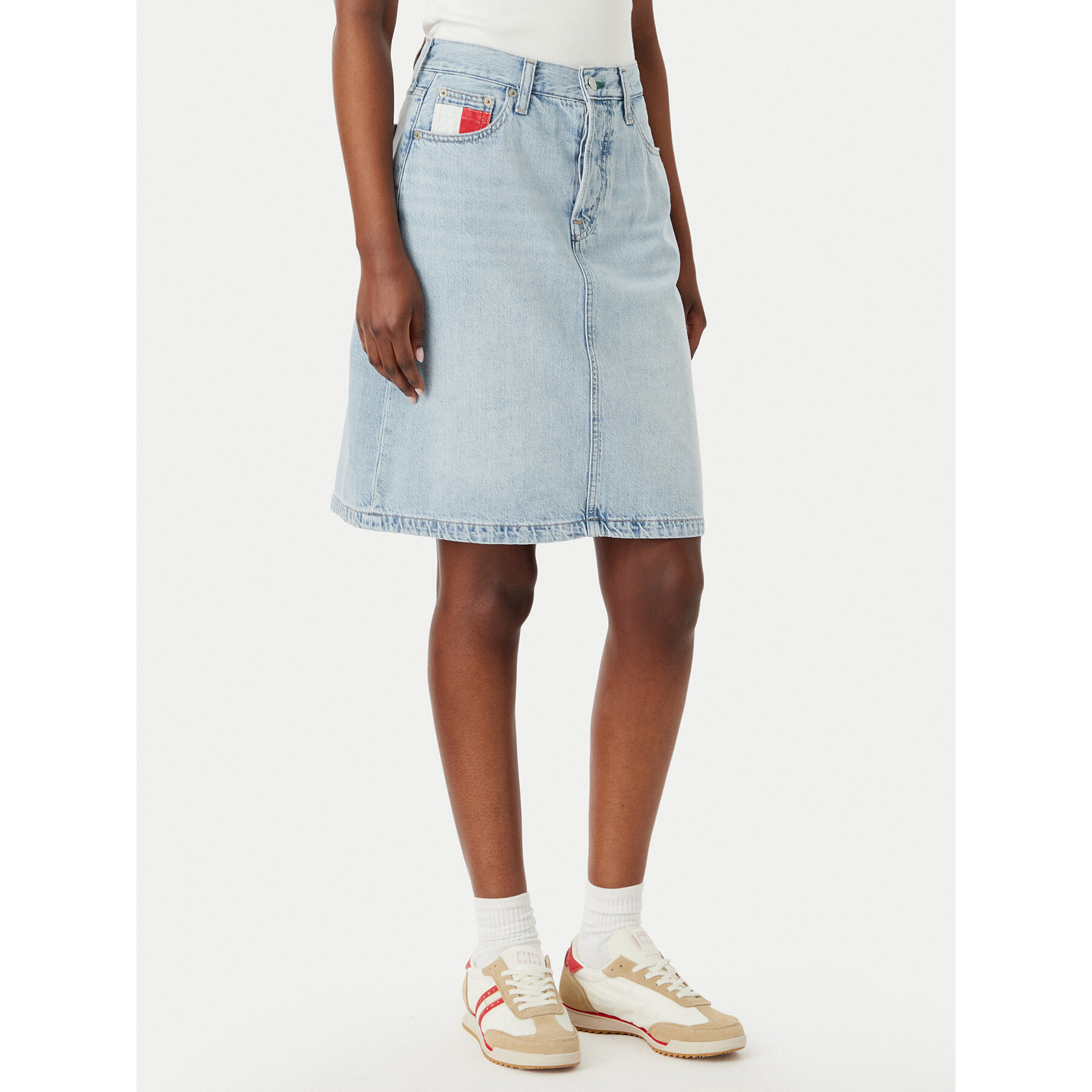 Tommy Jeans Jeansrock Claire DW0DW23474 Blau Regular Fit