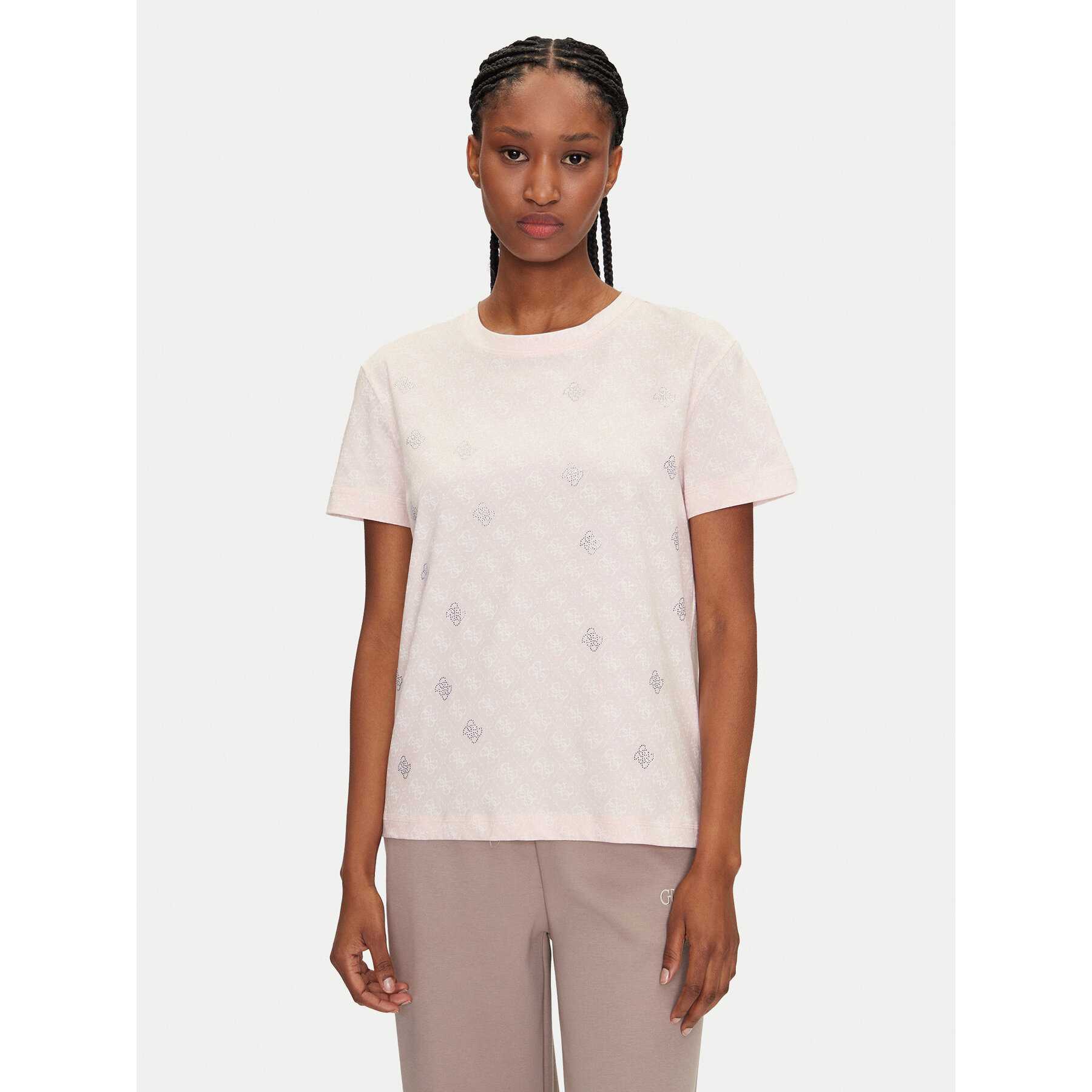 Guess T-Shirt V5GI16 I3Z14 Ροζ Regular Fit