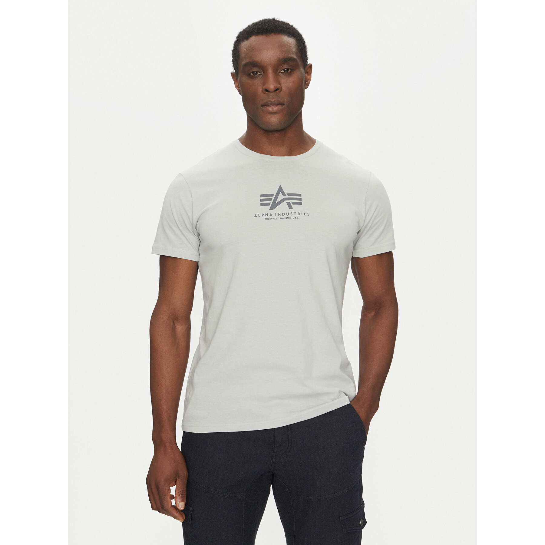 Alpha Industries Alpha Industries T-Shirt Basic 118533 Γκρι Regular Fit