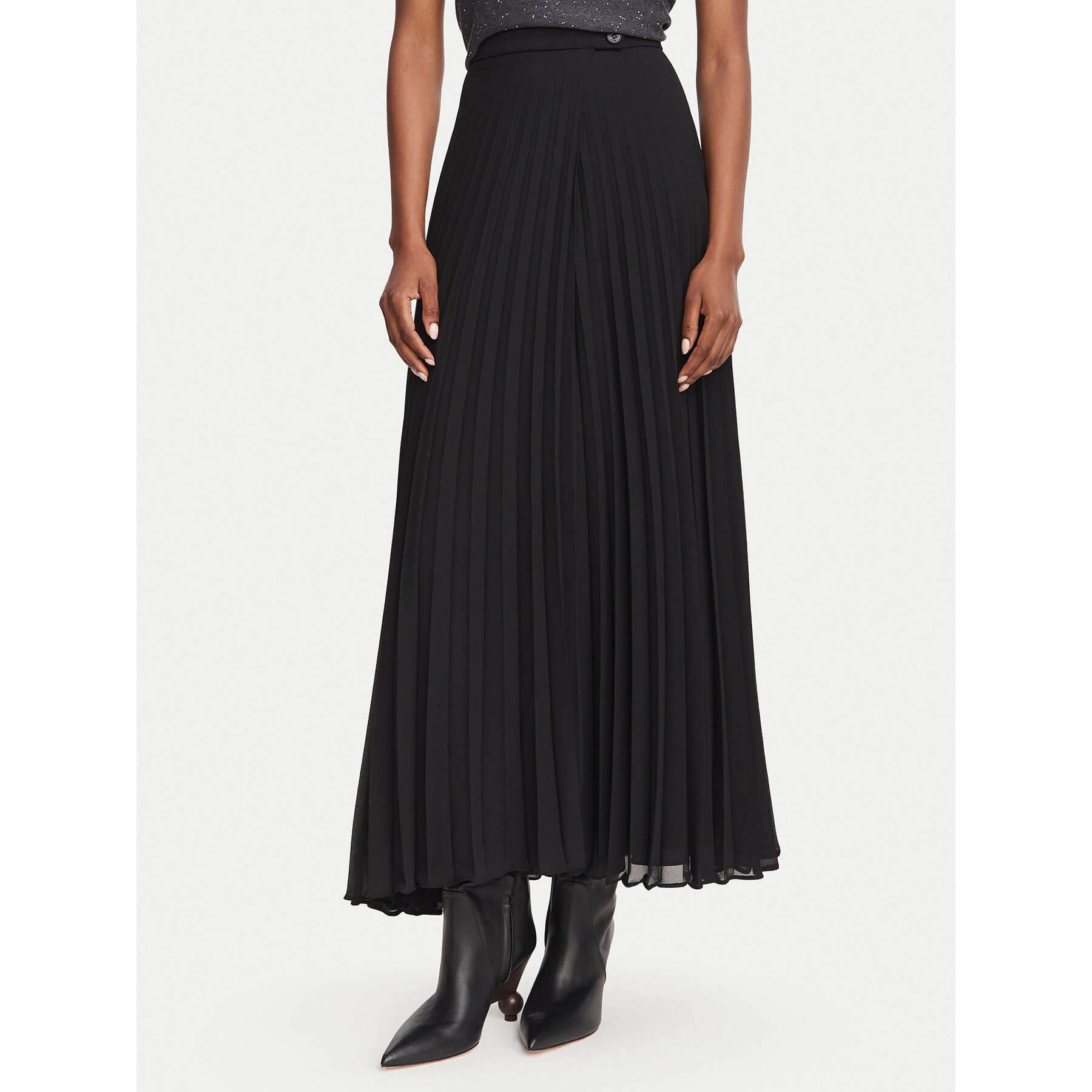 Marella Faltenrock Pepato 2623106013 Schwarz Regular Fit