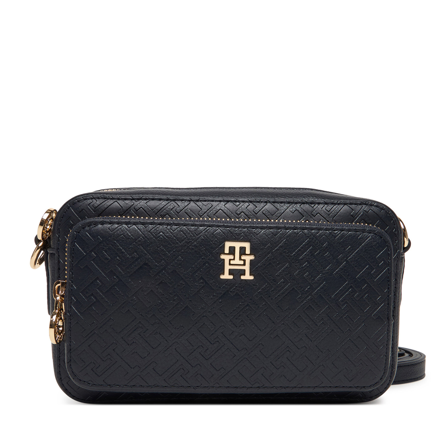 Дамска чанта Tommy Hilfiger Th Icon Camera Bag Mono AW0AW18121 Тъмносин