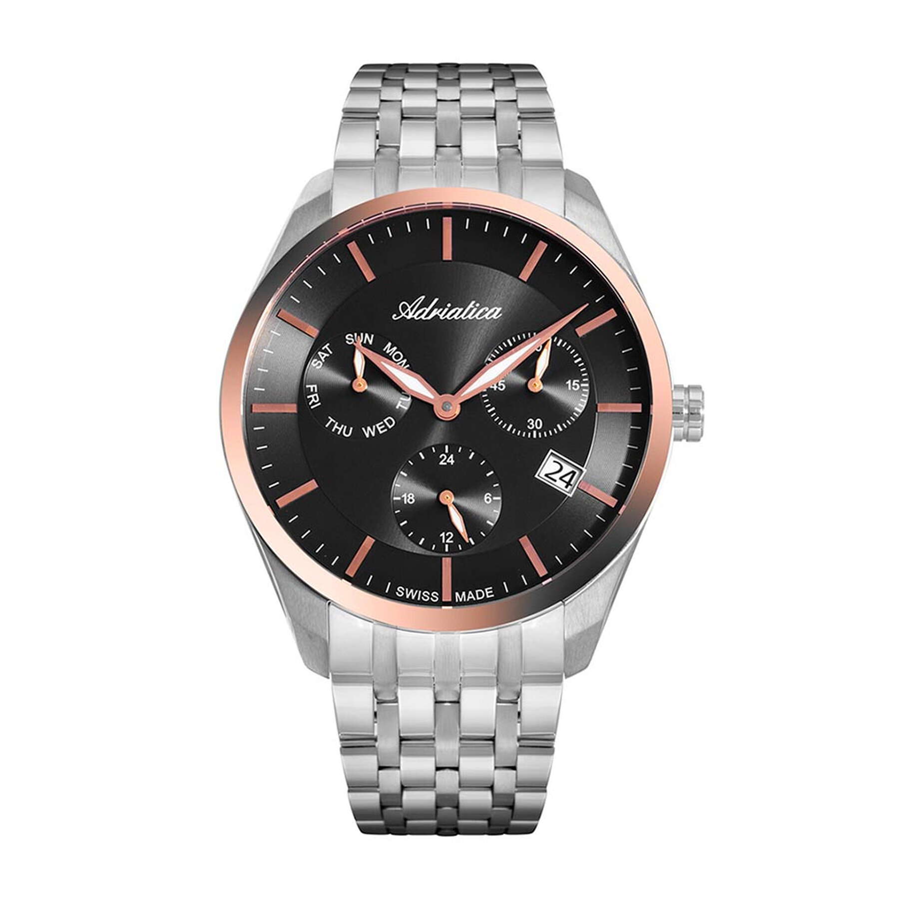 

Годинник Adriatica A8309.R116QF Silver/Black, Срібний