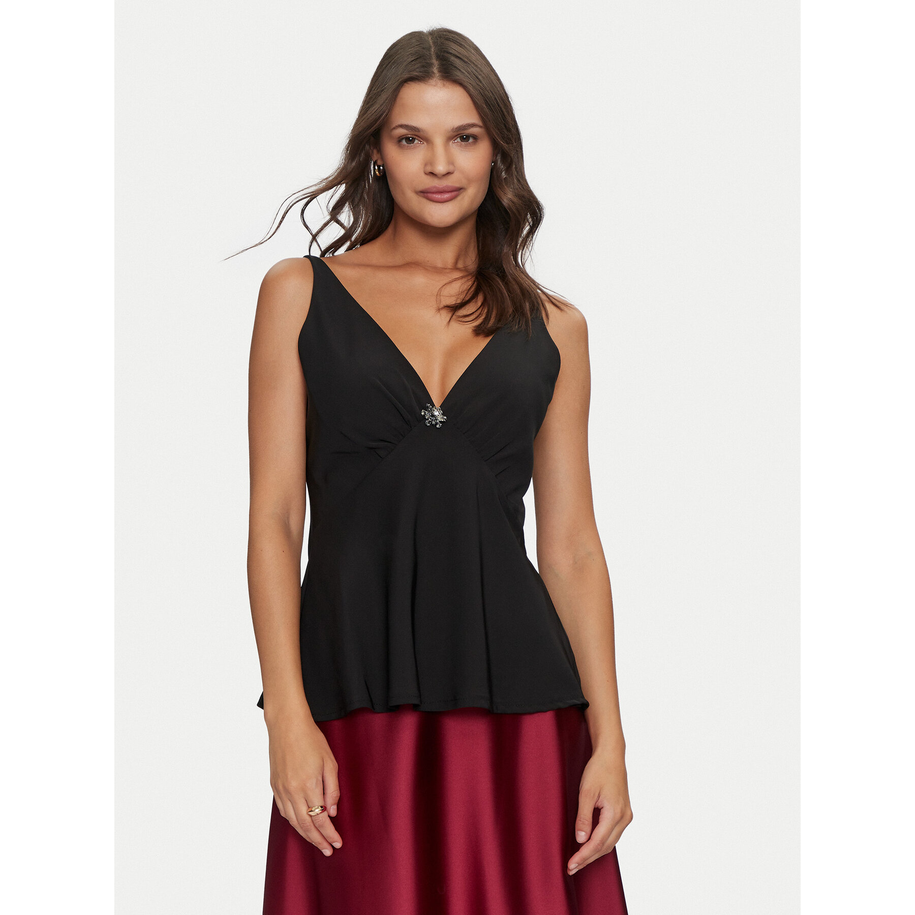 Rinascimento Τοπ CFC0119900003 Μαύρο Regular Fit