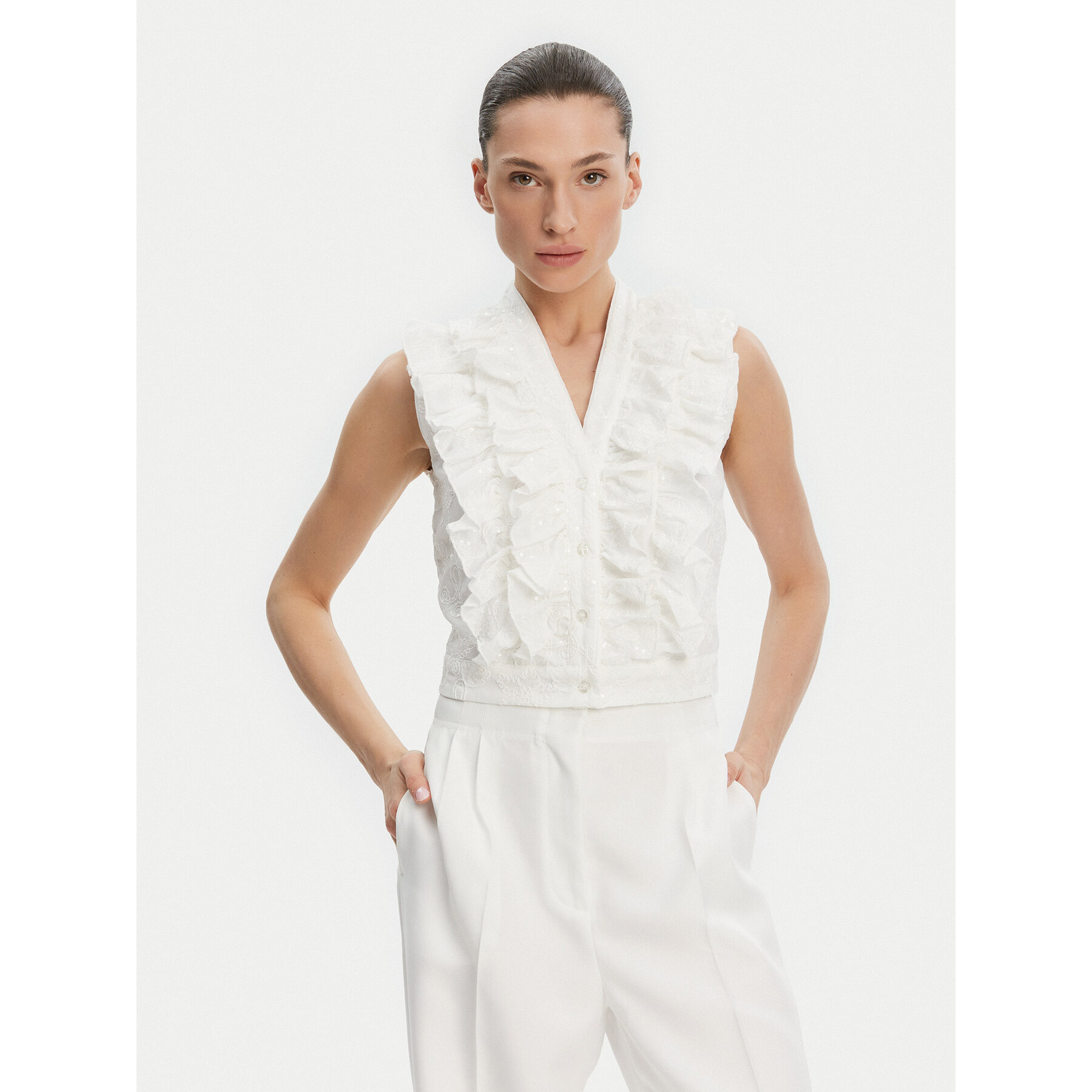 Liu Jo Bluse WA5403 T4281 Weiß Regular Fit