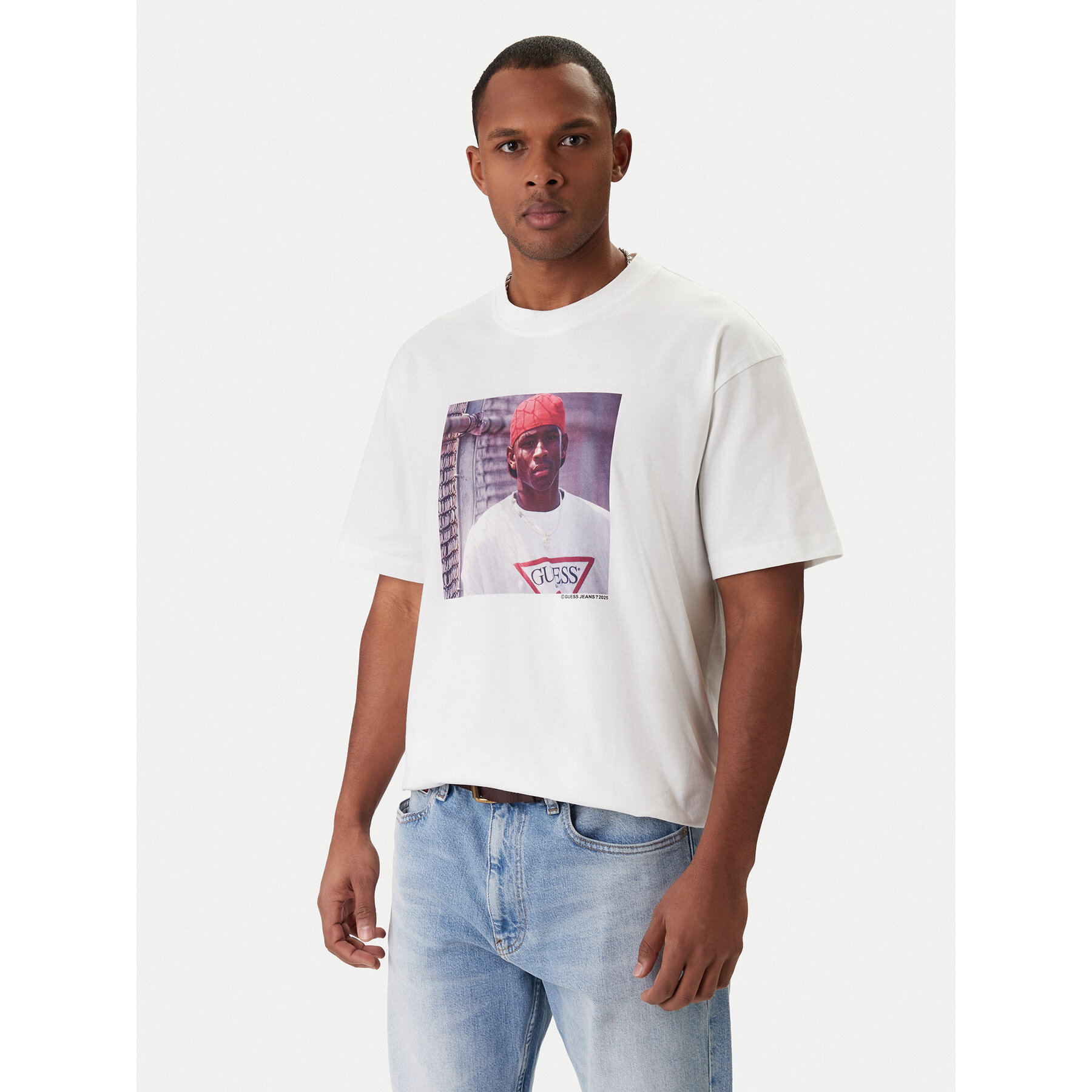 Guess Jeans T-Shirt M5BI3G K8FQ4 Weiß Regular Fit