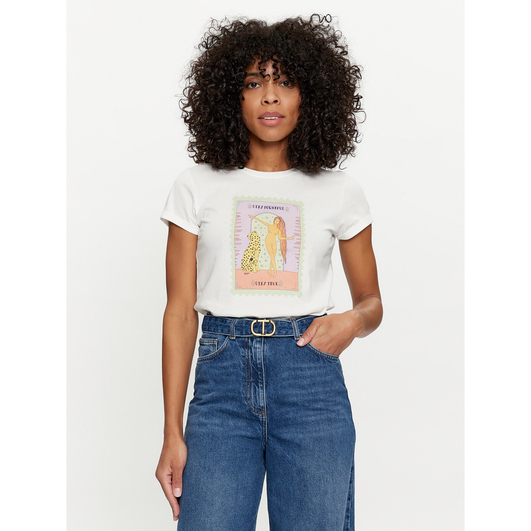 TWINSET Póló 241TT2411 Fehér Regular Fit