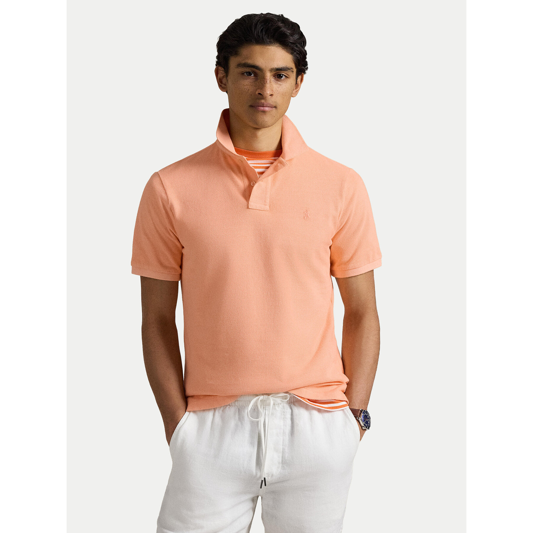 Polo Ralph Lauren Polo 710969626004 Πορτοκαλί Custom Slim Fit