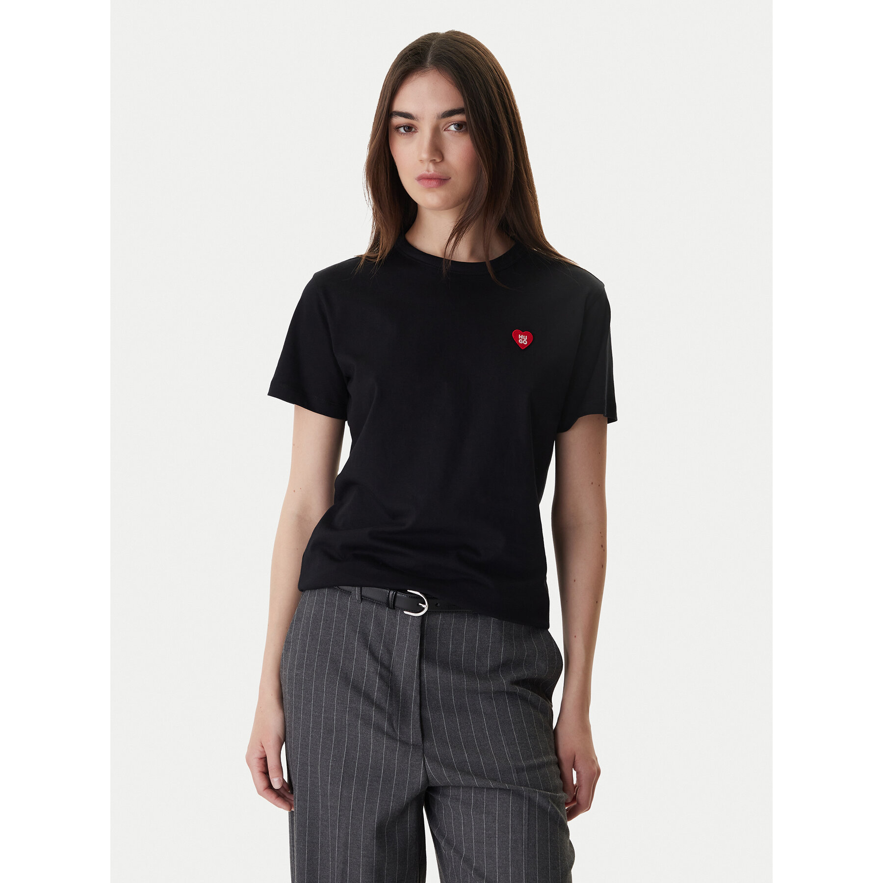 HUGO T-Shirt Damacia 50562145 Schwarz Regular Fit