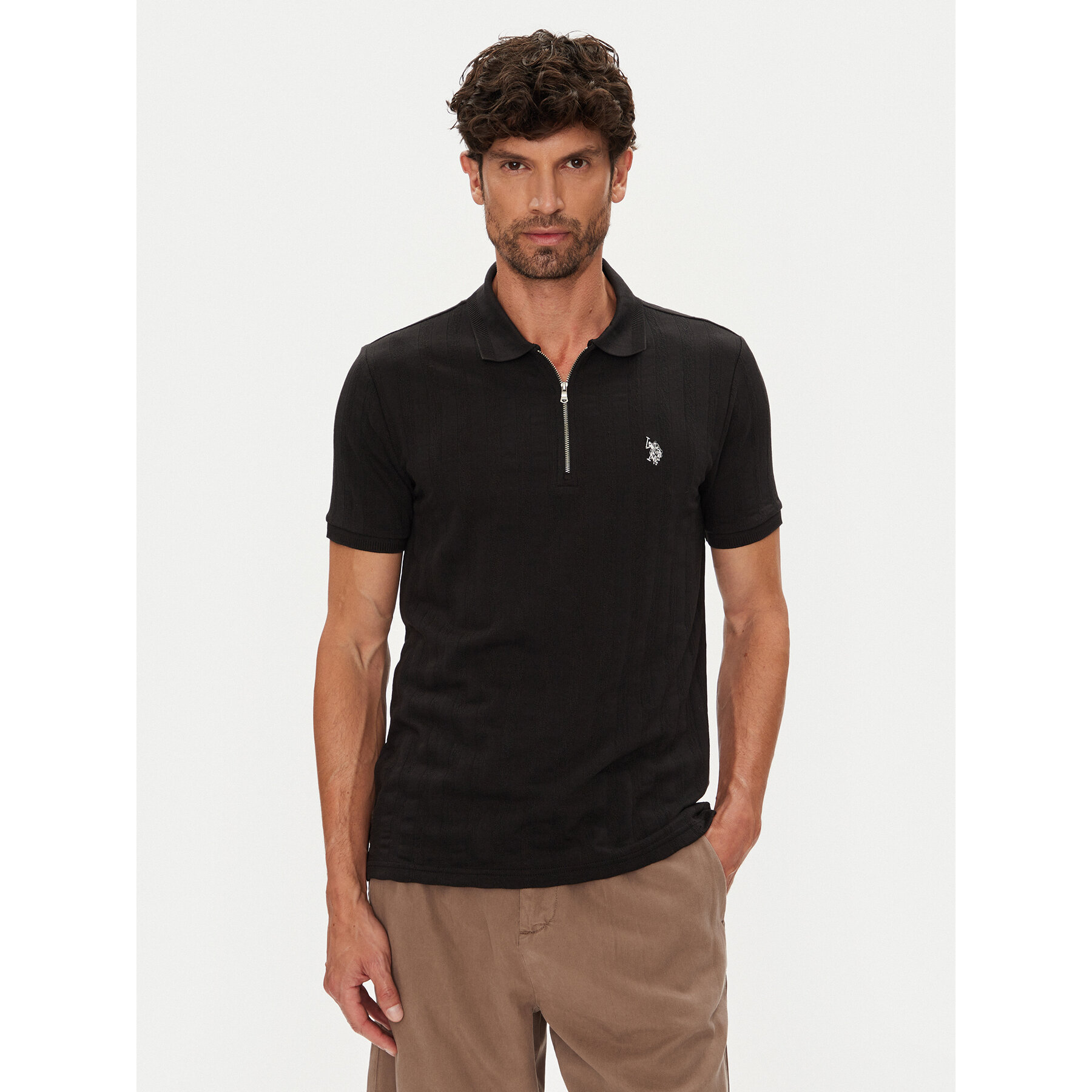 U.S. Polo Assn. Polo majica MUP3992 Črna Regular Fit