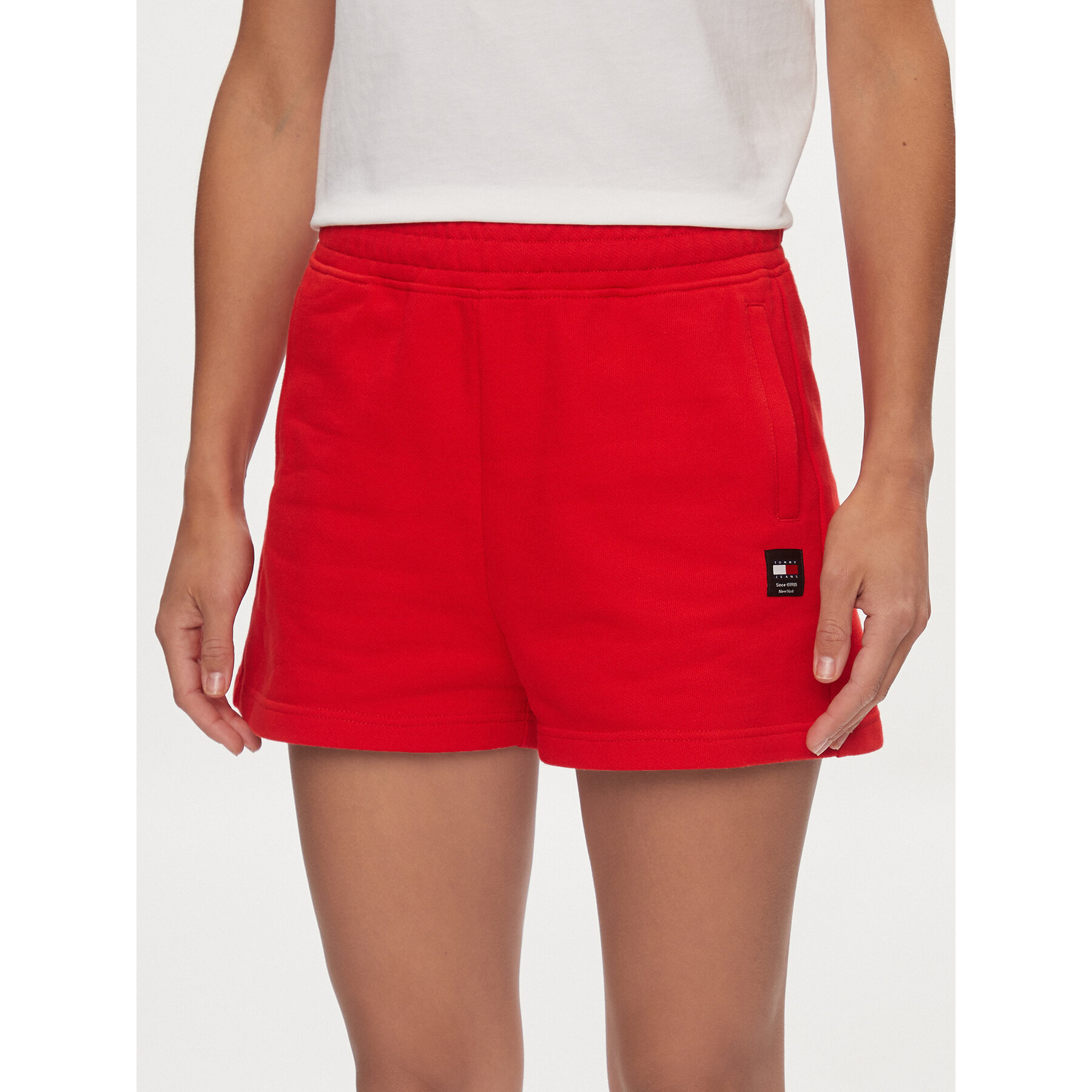 Tommy Jeans Sportshorts New Cls DW0DW17772 Rot Relaxed Fit