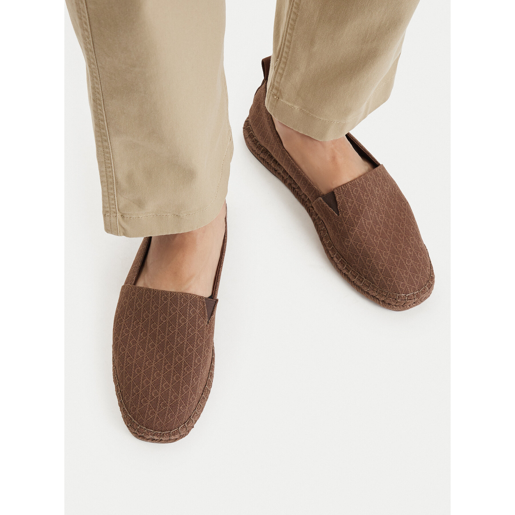 Еспадрили Calvin Klein Espadrille Aop Cv HM0HM02231 Кафяв