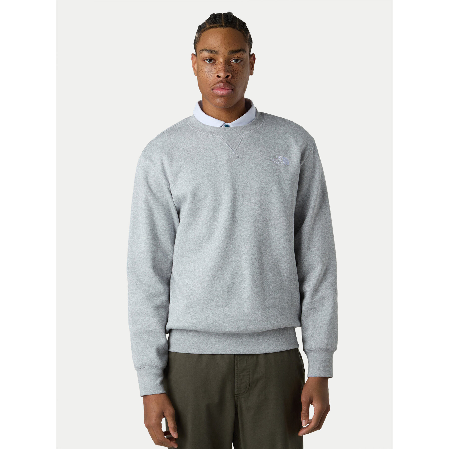 The North Face Sweatshirt Essential NF0A89ET Grau Regular Fit