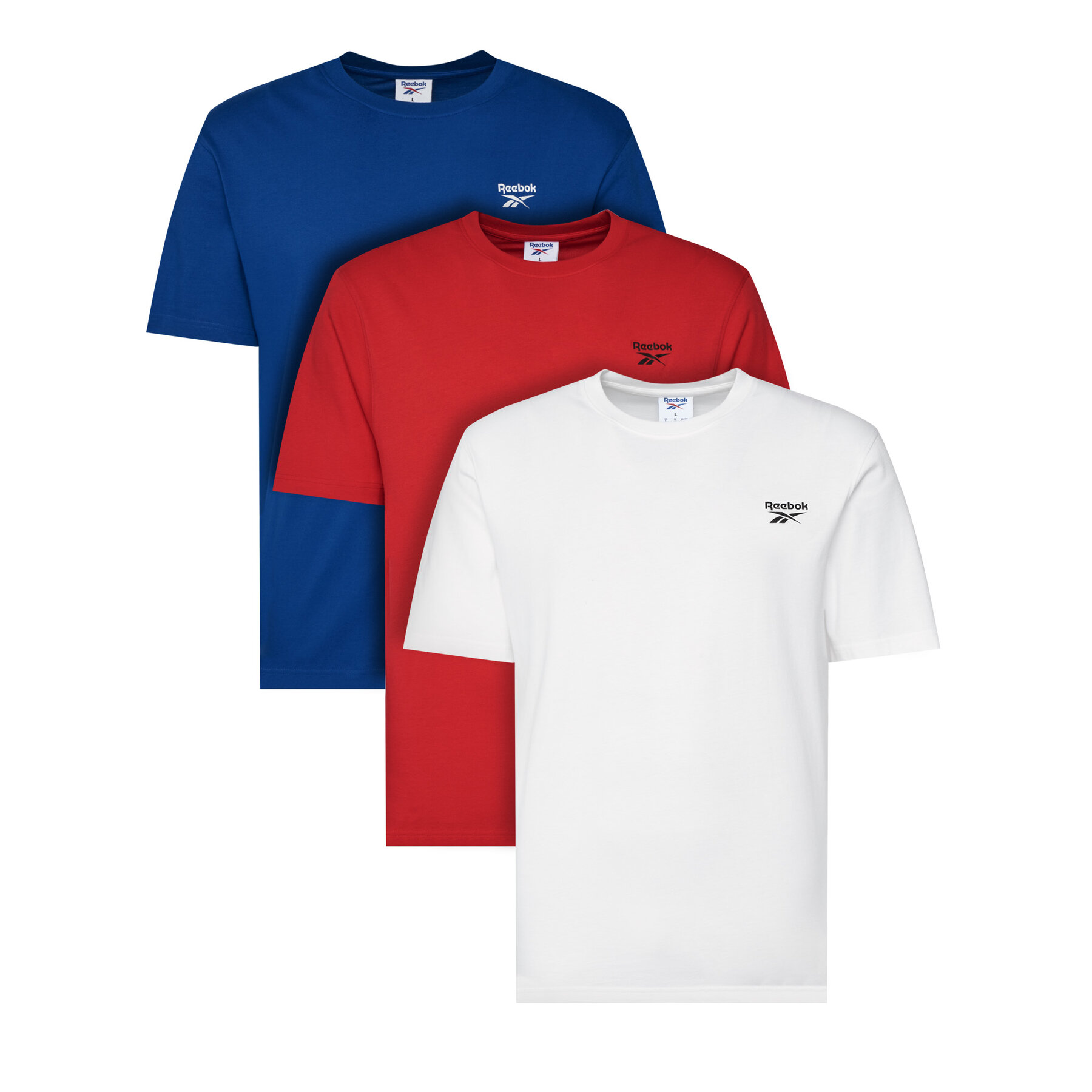 Reebok Σετ 3 T-Shirts Woods RK25193CCM Έγχρωμο Regular Fit