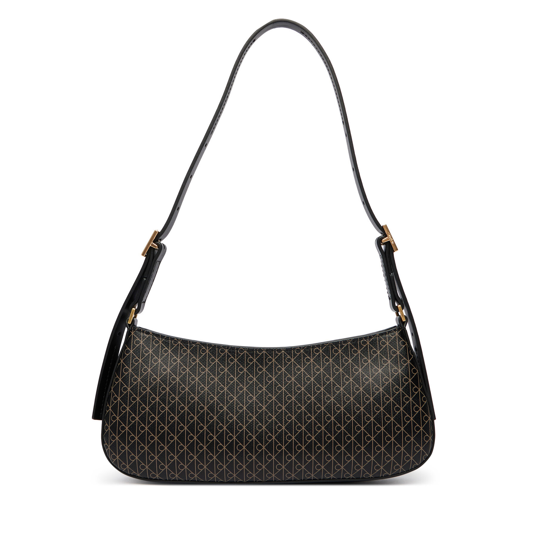 Geantă Calvin Klein Emblem Aop Small Shoulder Bag LV04F3324G Negru