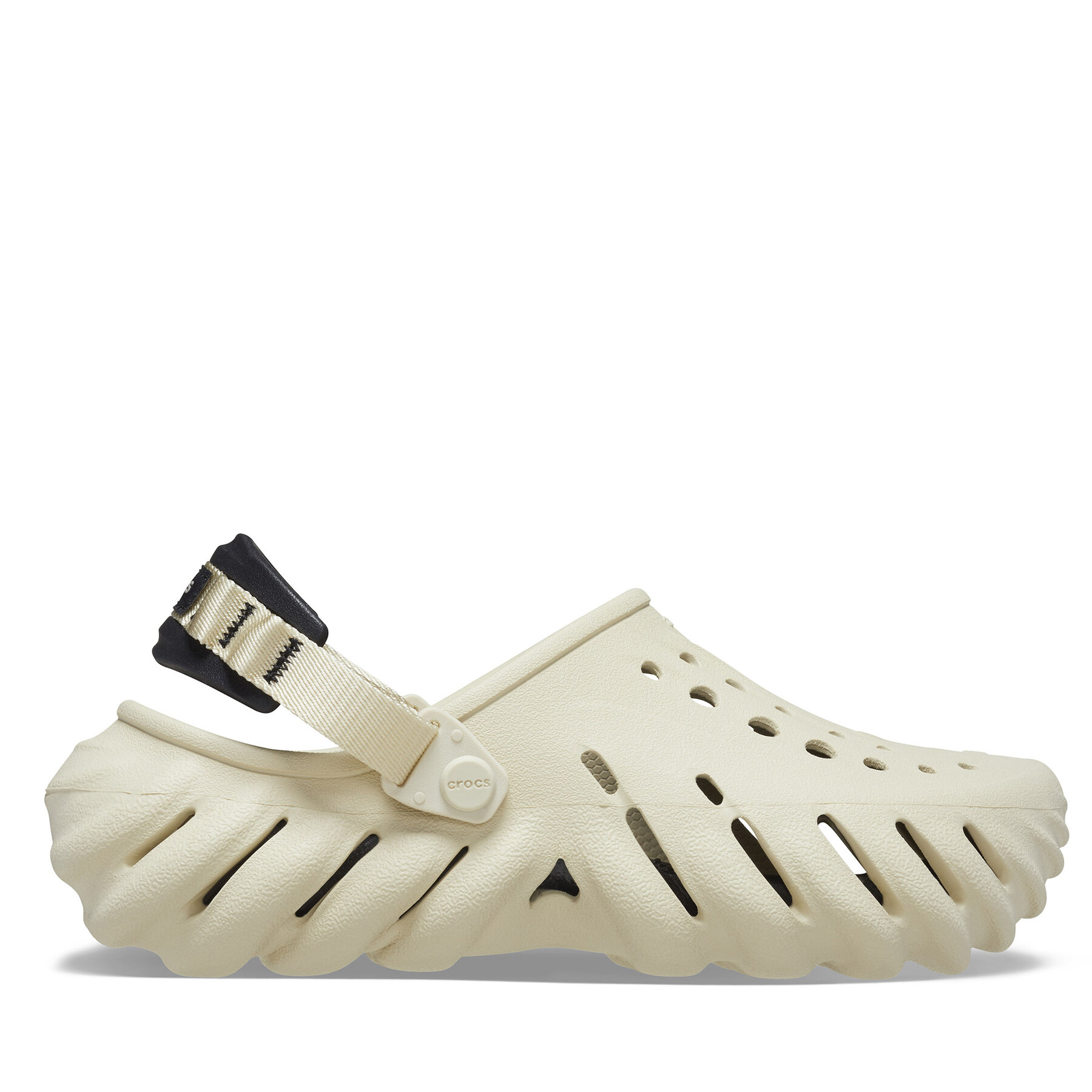 Unisex Pantoletten Crocs, Schuhgröße 42_43, Beige, Echo Clog 207937