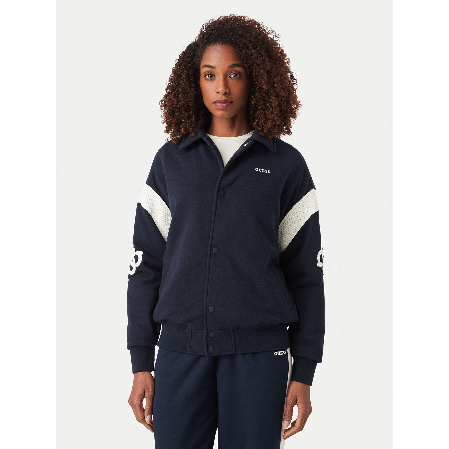 Guess Bomberjacke V6YL07 K4293 Dunkelblau Regular Fit