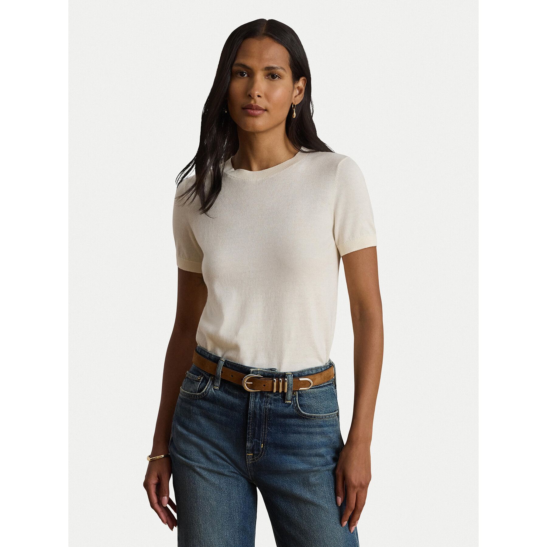 LAUREN RALPH LAUREN T-Shirt 200P14055500 Creme Regular Fit