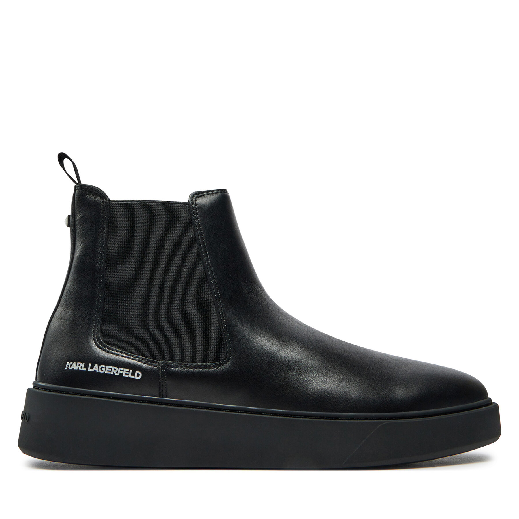 Členková obuv s elastickým prvkom KARL LAGERFELD KL53340A Čierna