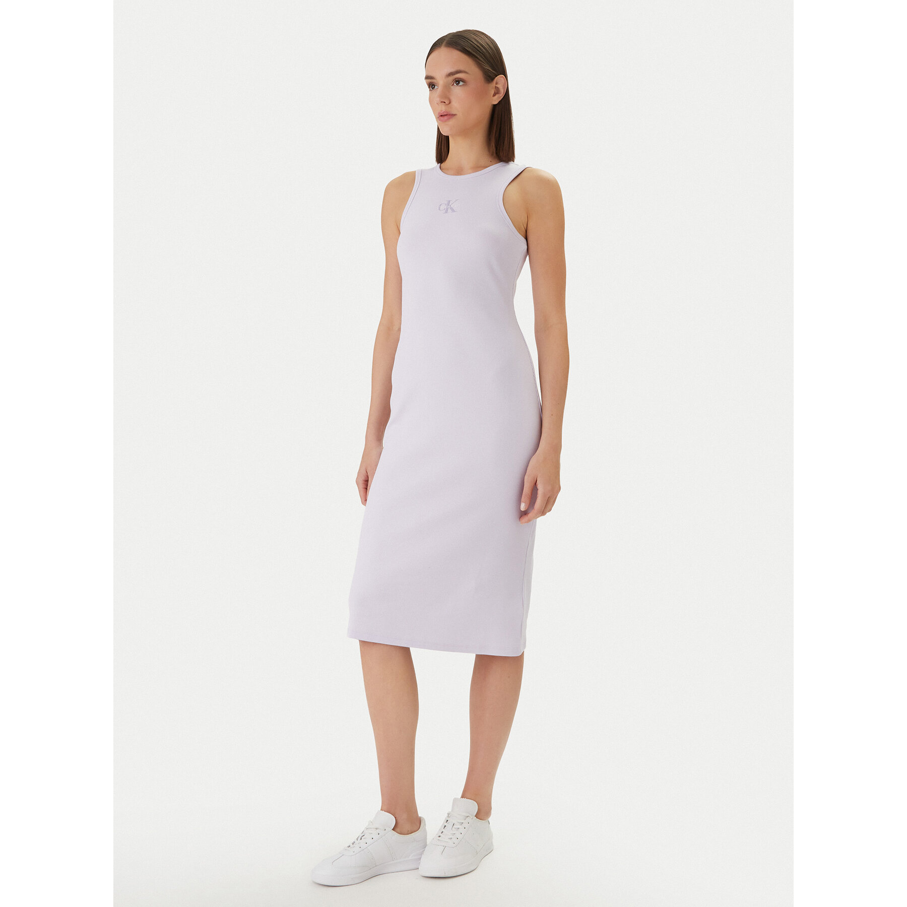 Calvin Klein Jeans Kleid für den Alltag Monologo Baby LV047F242G Rosa Slim Fit
