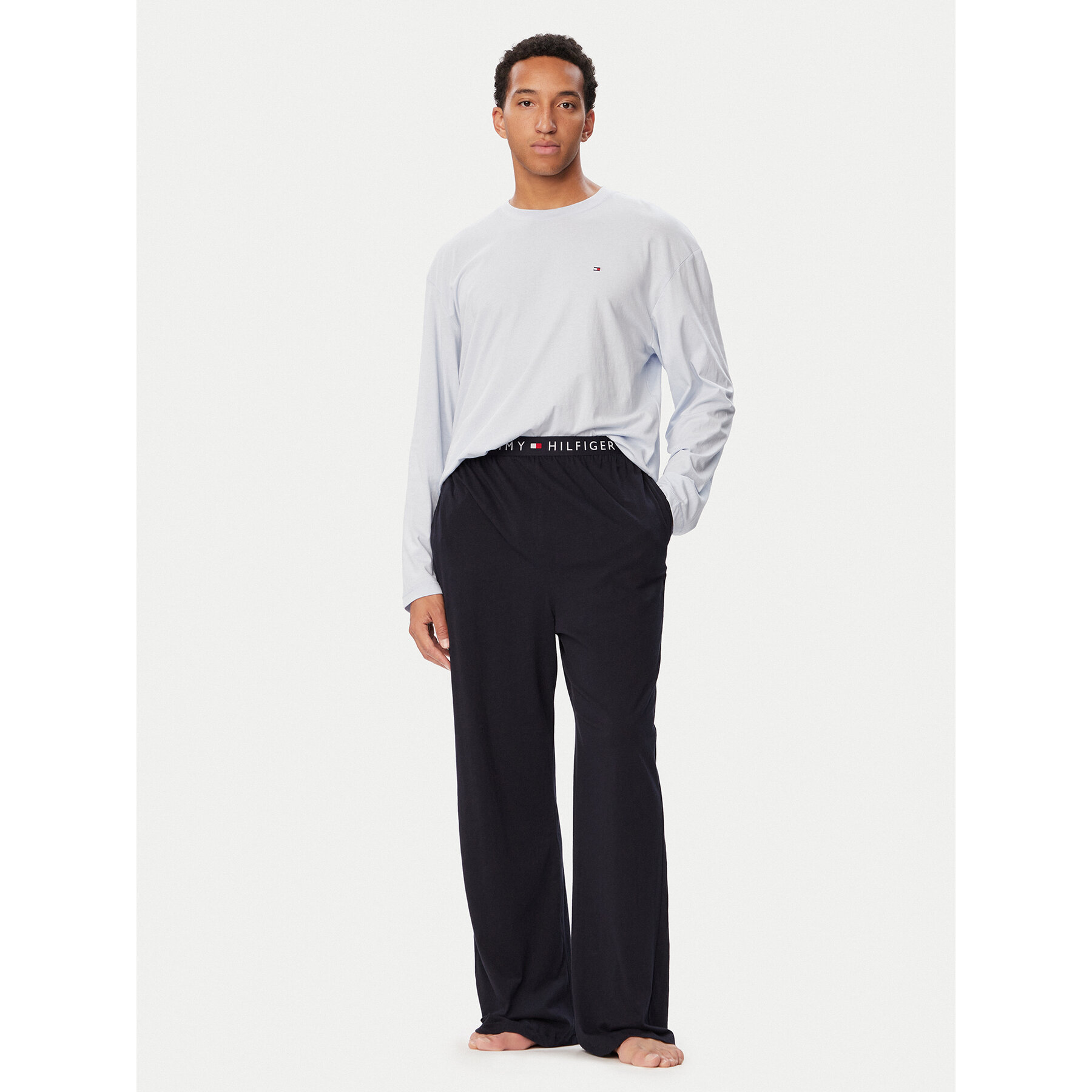 Tommy Hilfiger Pyjama UM0UM03602 Hellblau Relaxed Fit