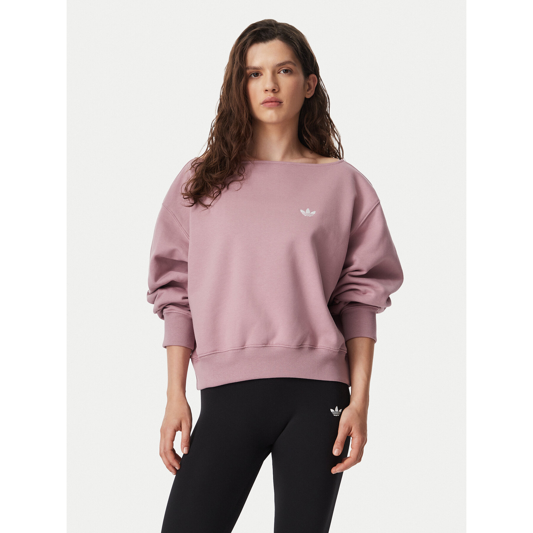 adidas Sweatshirt Essentials Fleece Boatneck Sweatshirt KT2284 Rosa Regular Fit